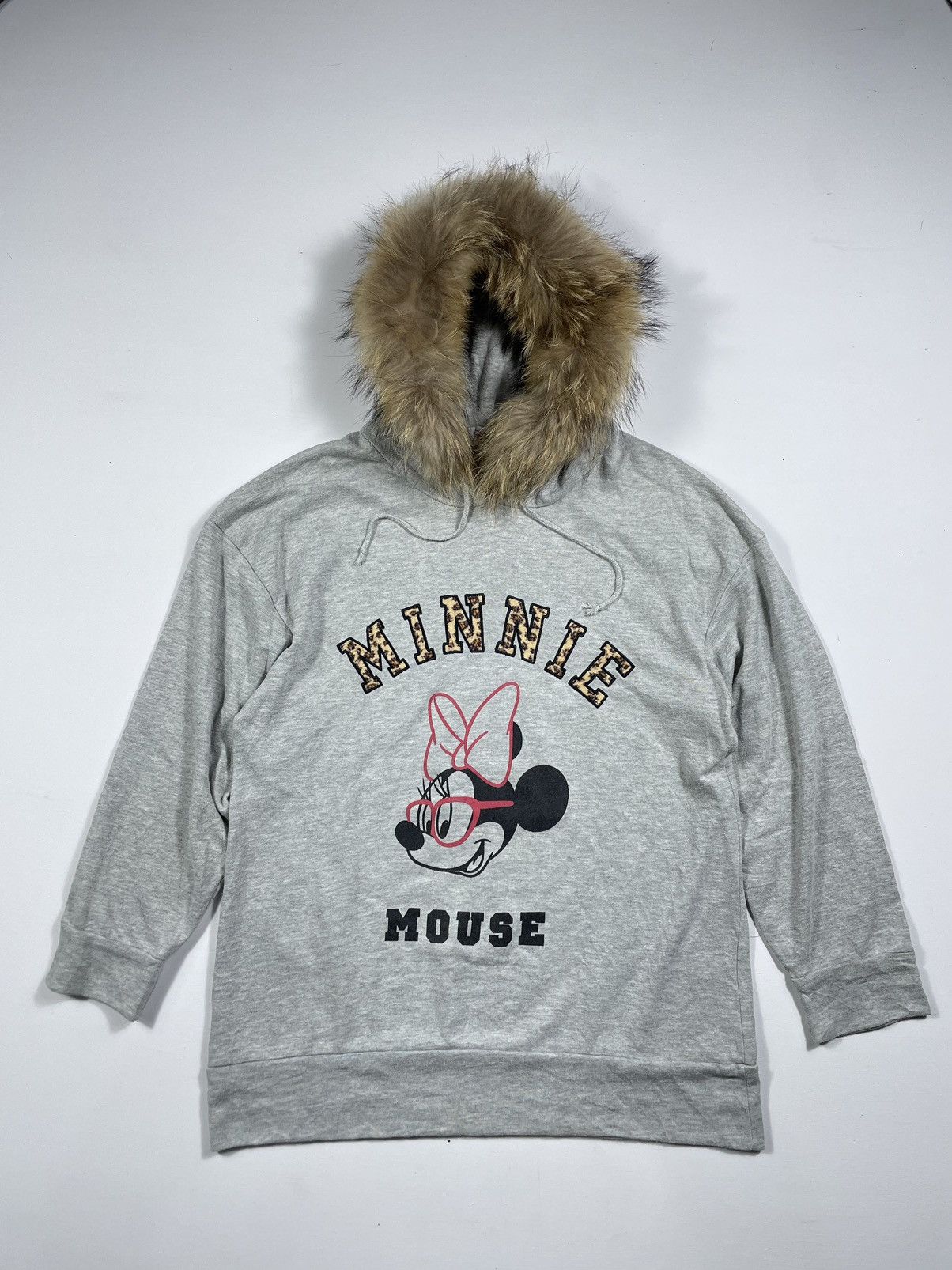 Japanese Brand Disney Minni Mouse found leopad fur hoodie ifsixstyled Size L / US 10 / IT 46 - 1 Thumbnail
