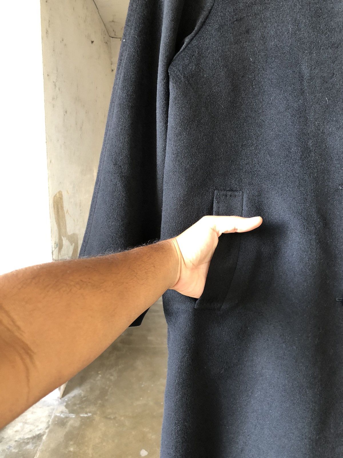 Balmain Authentic🔥 Balmain Cashmere Wool Long Coat Black Size L / US 10 / IT 46 - 18 Thumbnail