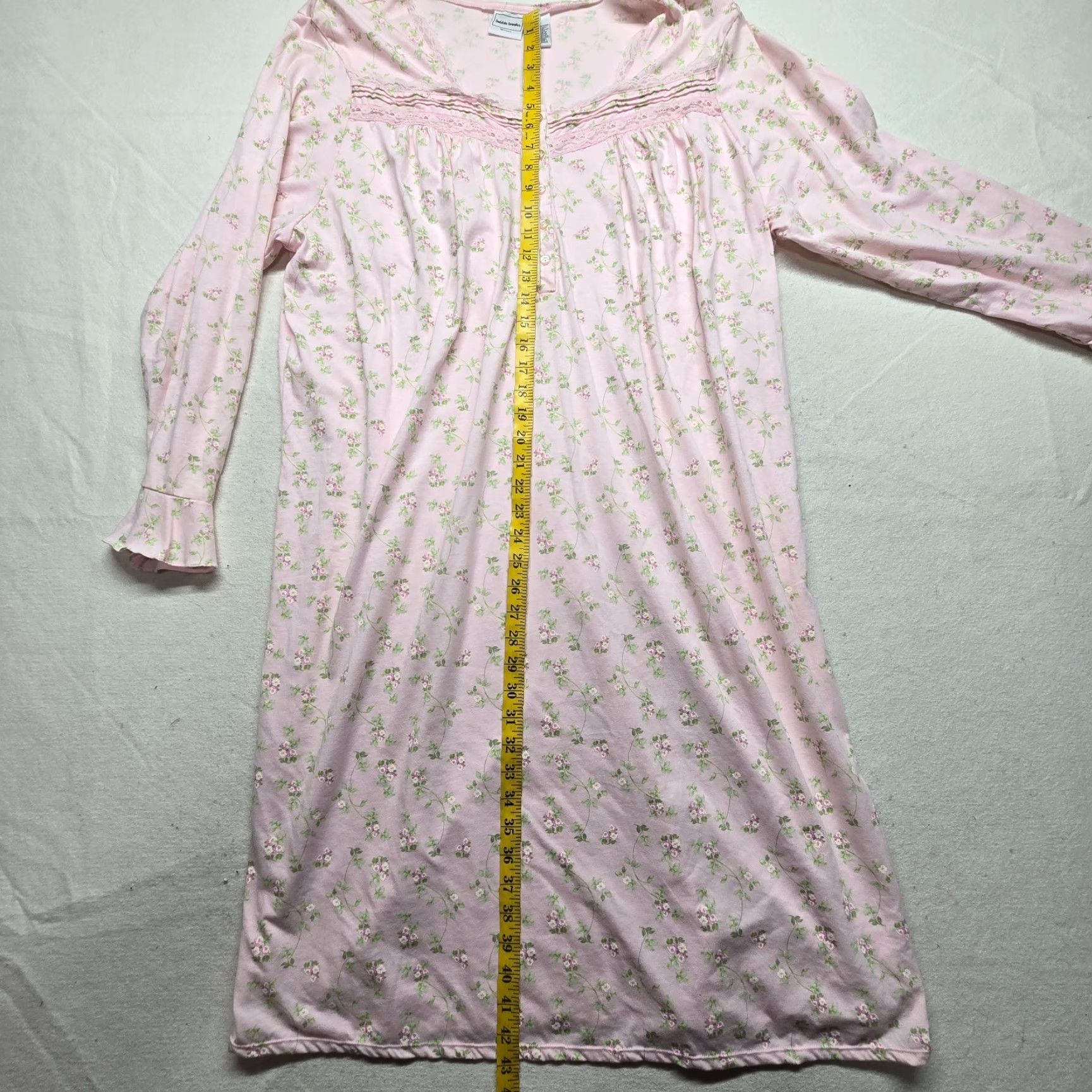 Vintage VINTAGE Bobbie Brooks Pink Flowers Floral Nightgown Shirt Long Sleeve Adult Women's 2XL Size XXL / US 16-18 / IT 52-54 - 6 Thumbnail
