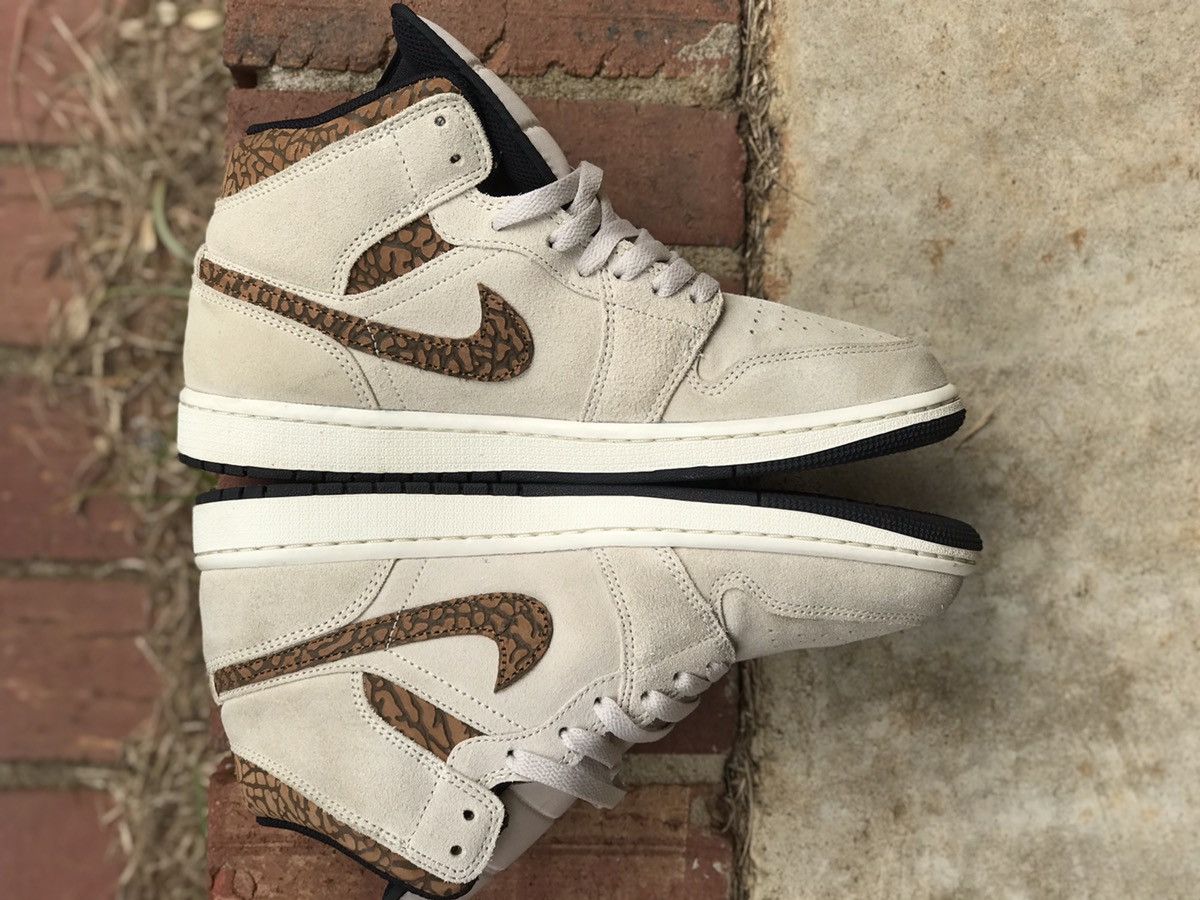 Jordan Brand Air Jordan 1 Mid Brown Elephant Size 8.5 Size US 8.5 / EU 41-42 - 5 Thumbnail