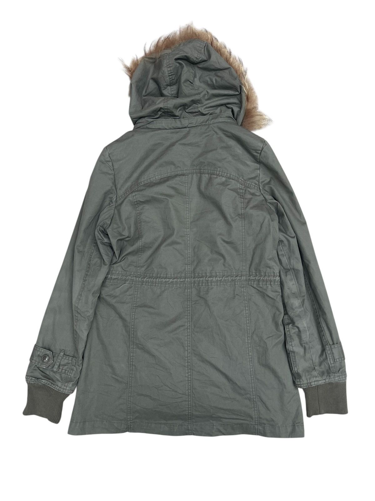 Japanese Brand × Other Vintage Green Hooded Fur-Lined Military Jacket Multi Pockets Size US S / EU 44-46 / 1 - 2 Thumbnail