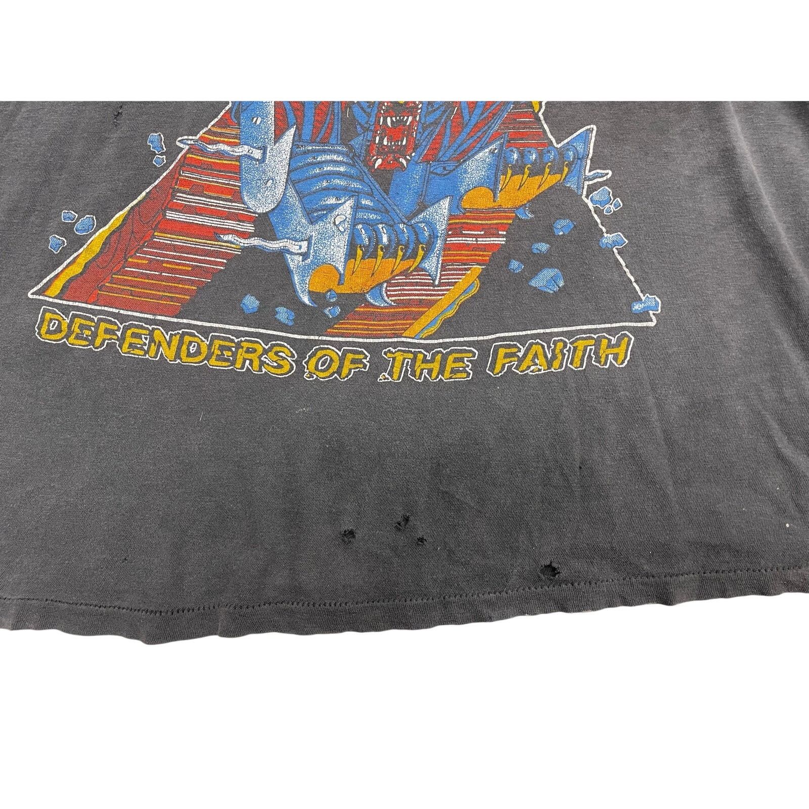 Judas Priest Judas Priest Defenders Of The Faith Tour 80s Vintage Shirt M Size US M / EU 48-50 / 2 - 7 Thumbnail