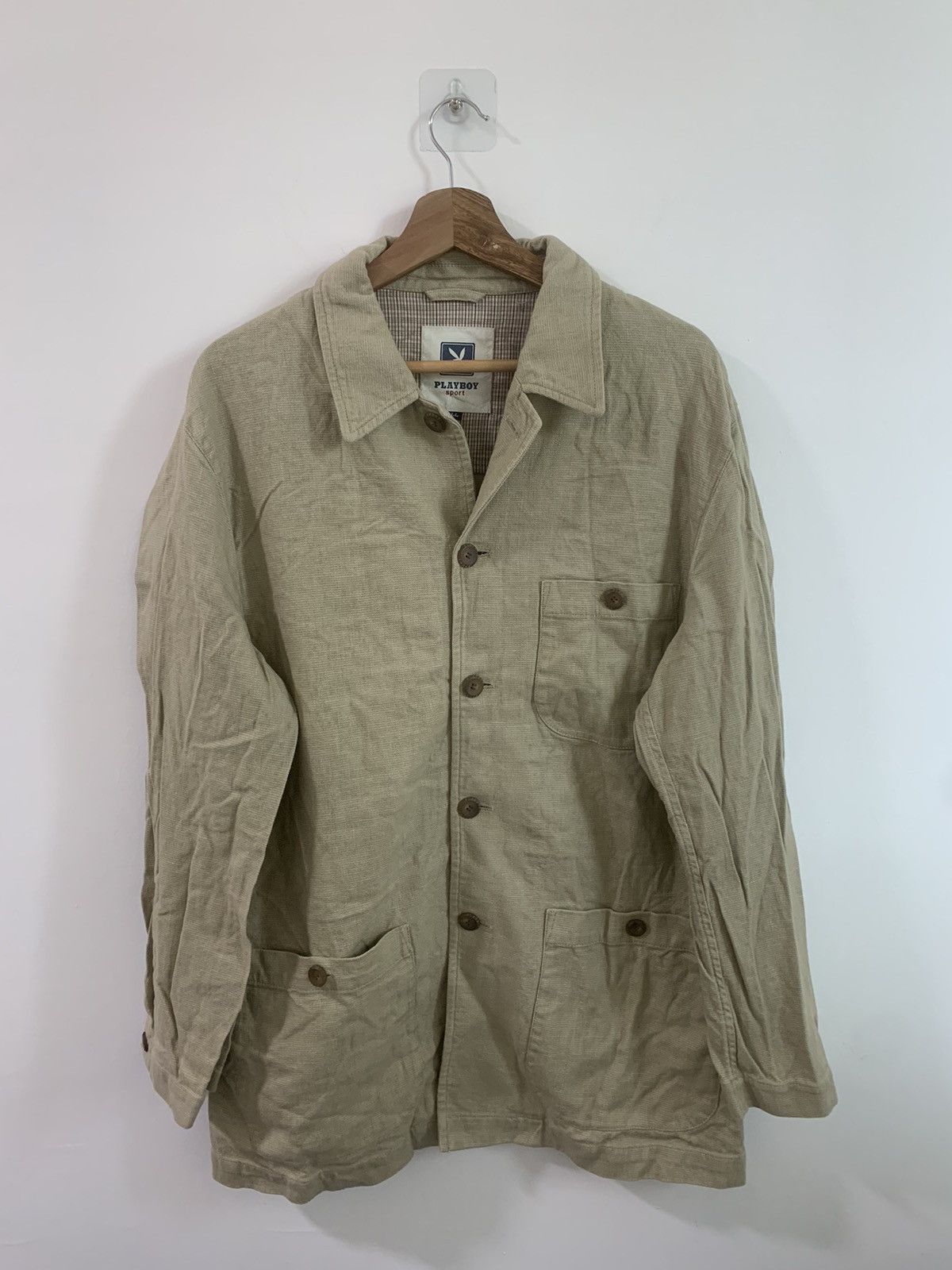 Japanese Brand × Playboy Vintage Playboy Button Beige Jacket Size US L / EU 52-54 / 3 - 2 Thumbnail