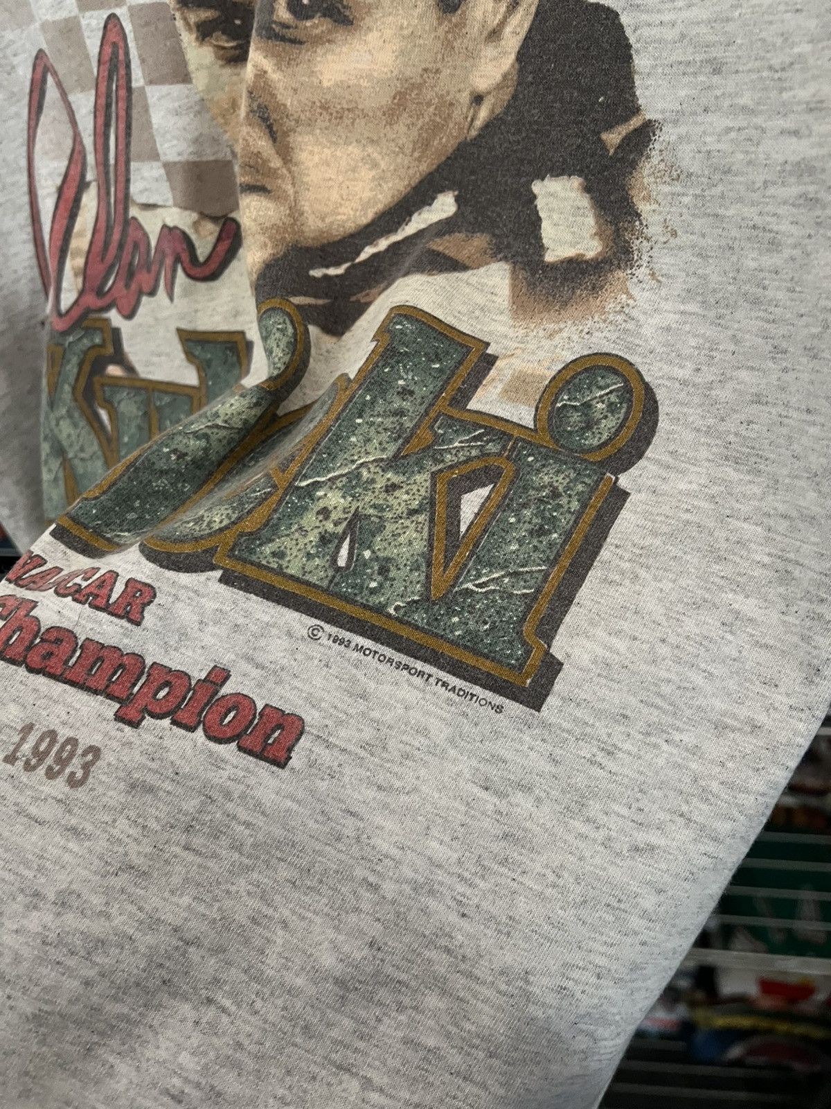 NASCAR 1993 Alan Kulwicki Winston Cup Champion Single Stitch Tee Size US L / EU 52-54 / 3 - 3 Thumbnail