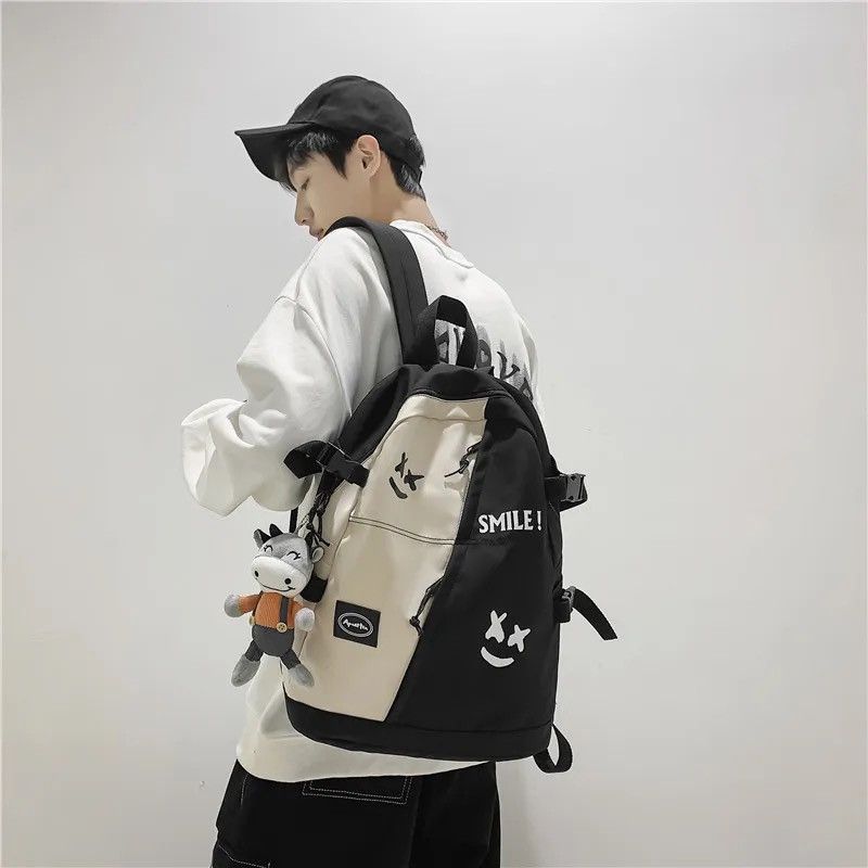 Japanese Brand Fashion cute teddy bear cartoon smile backpack y2k Size ONE SIZE - 2 Thumbnail