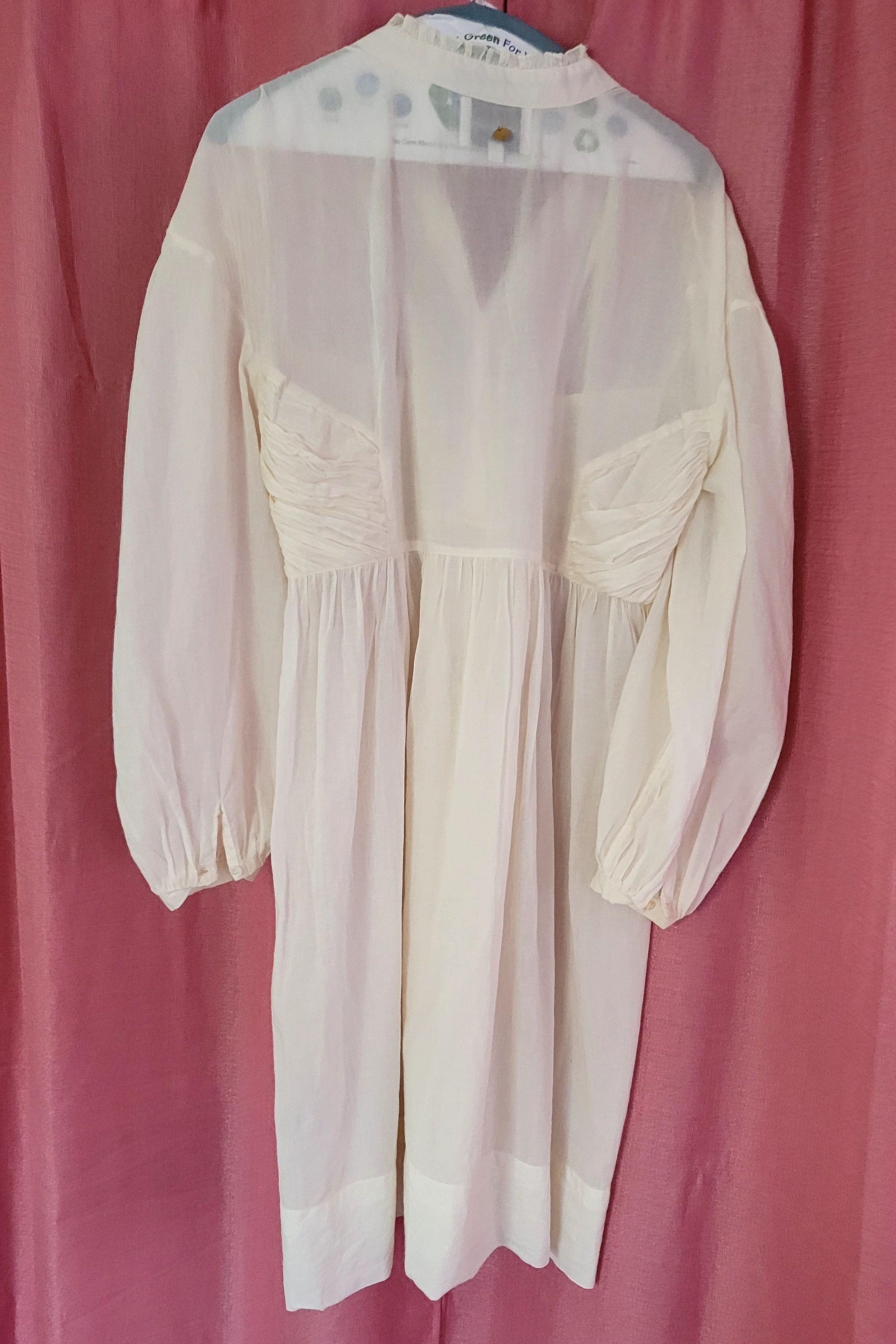 Antik Batik Antik Batik Lary Laced Up Ruffle Trimmed Cotton Voile Dress Size XS / US 0-2 / IT 36-38 - 4 Thumbnail