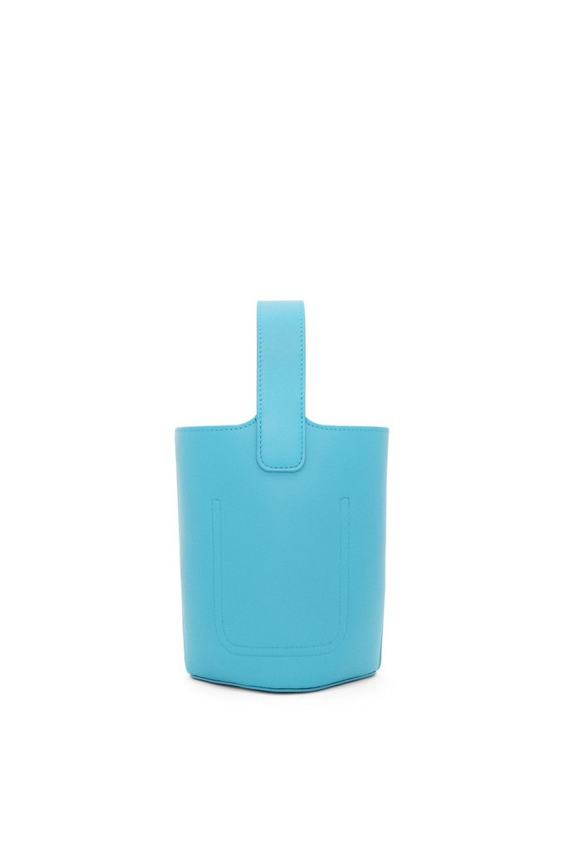 Loewe o1in1g0526 Size:OS / Mini Pebble Bucket Smooth Calfskin Blue Size ONE SIZE - 4 Thumbnail