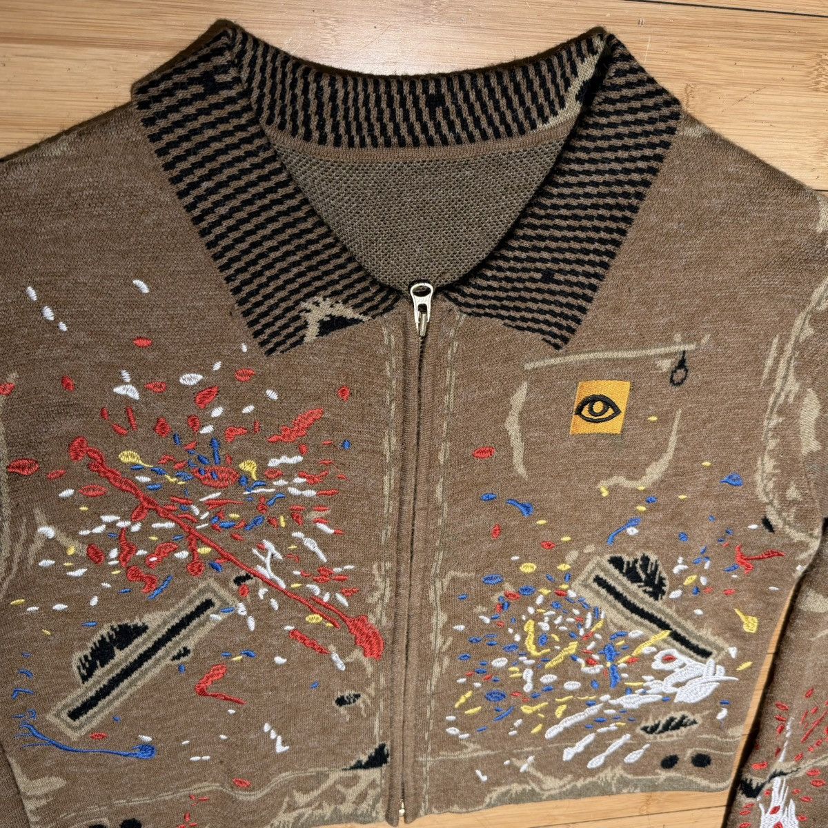 House of Errors Knitted Paint Splattered Jacket (1of1) Size US M / EU 48-50 / 2 - 7 Thumbnail