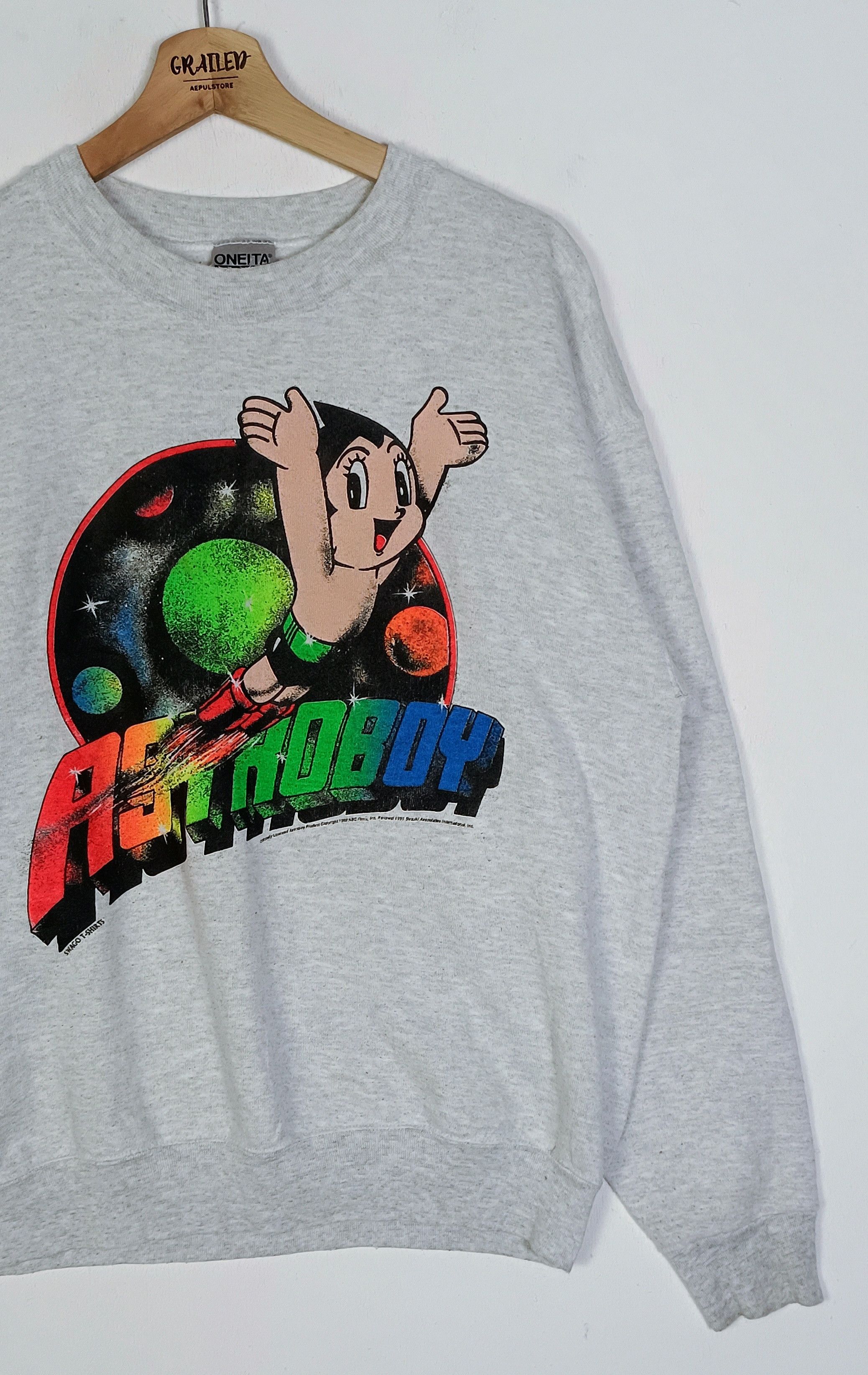 Anime Rare 90s 🔥 USA made Tezuka Osamu ASTRO BOY Size US L / EU 52-54 / 3 - 3 Thumbnail