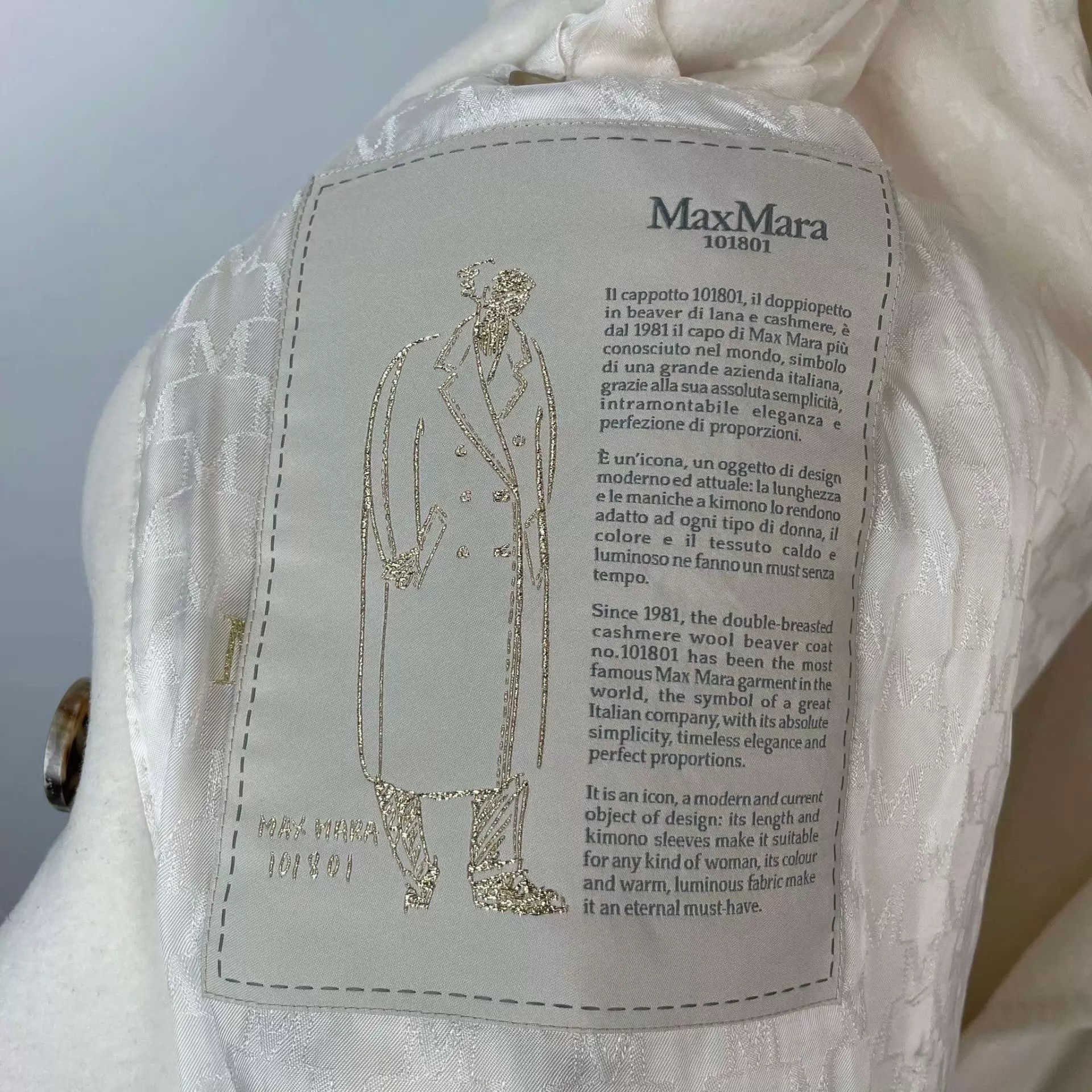 Max Mara MaxMara 101801 White Wool Coat 150 Size XS / US 0-2 / IT 36-38 - 4 Thumbnail
