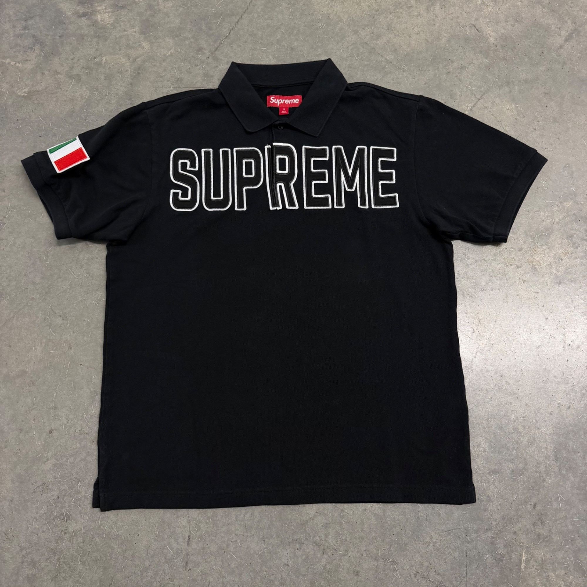 Supreme Supreme Heavenly Silk Polo FW22 black | Grailed