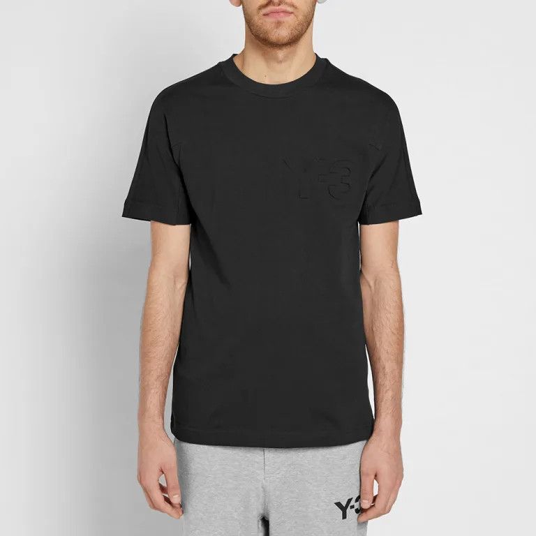 Yohji Yamamoto Y-3 & Adidas Logo Embossed Black T-Shirts Size US L / EU 52-54 / 3 - 1 Thumbnail