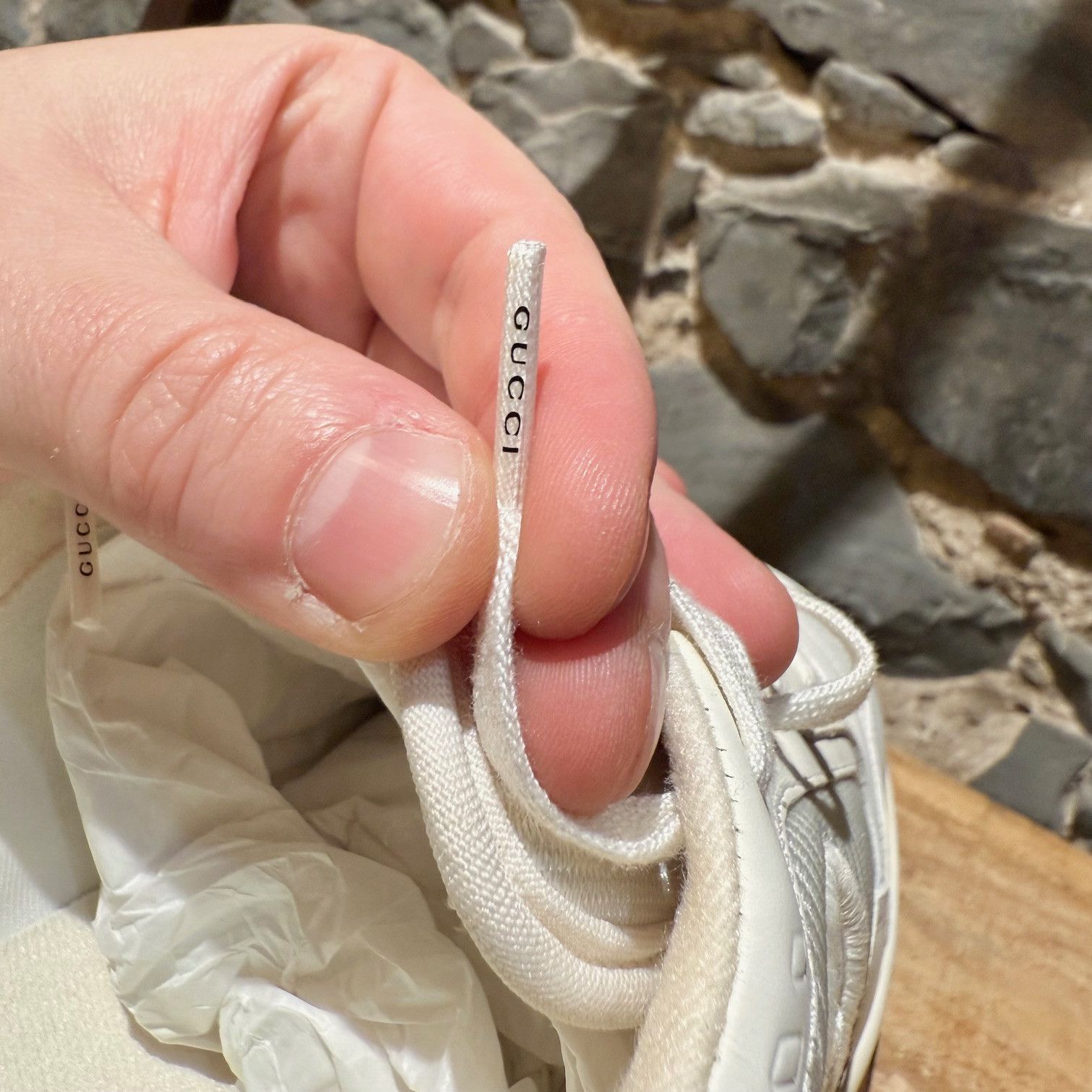 Gucci Gucci Ivory Leather MAC80 GG Embroidered Sneakers Size US 10.5 / EU 43-44 - 13 Thumbnail