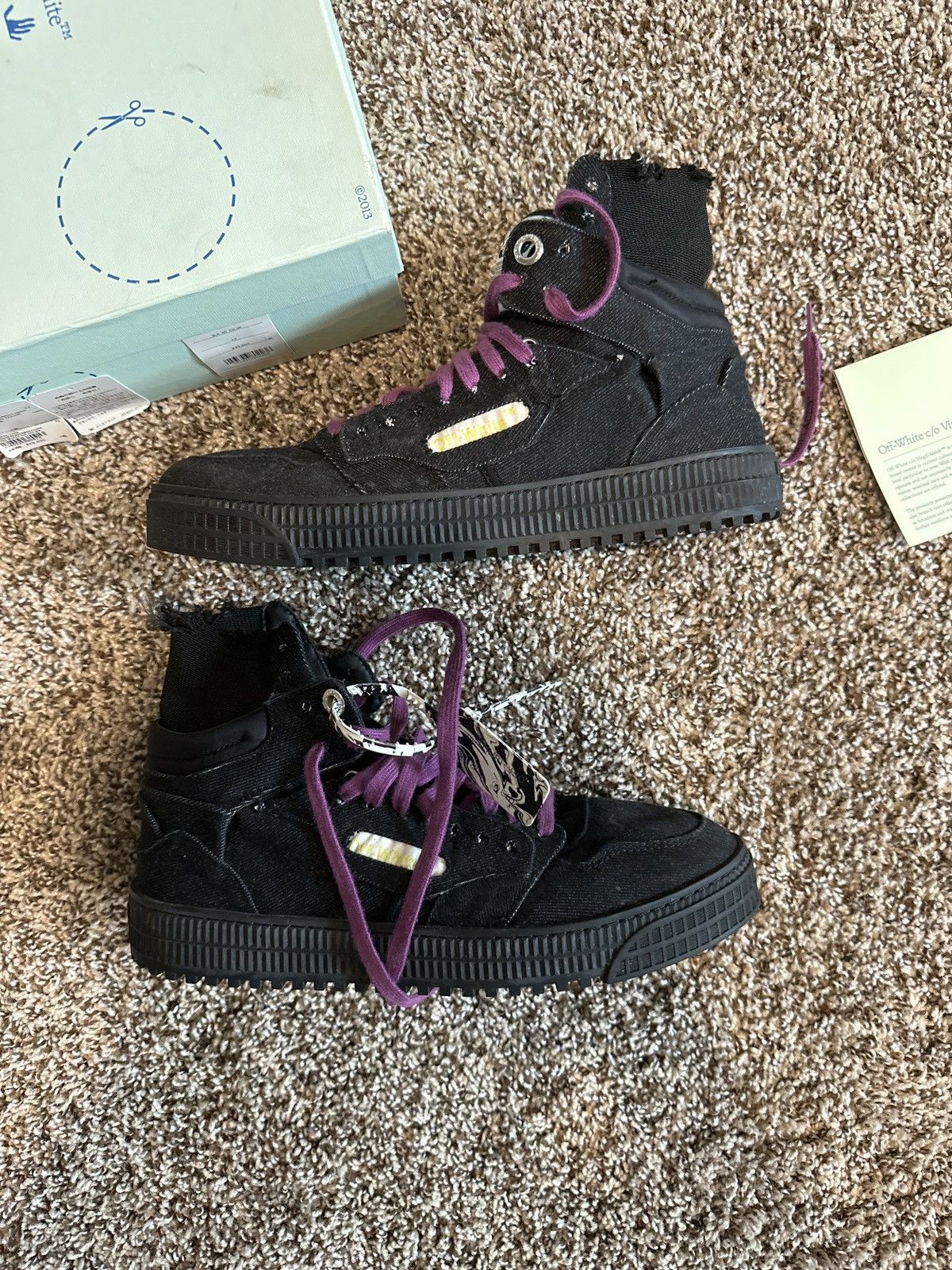 Off-White Off-White Court 3.0 Black/Purple Size US 9 / EU 42 - 3 Thumbnail