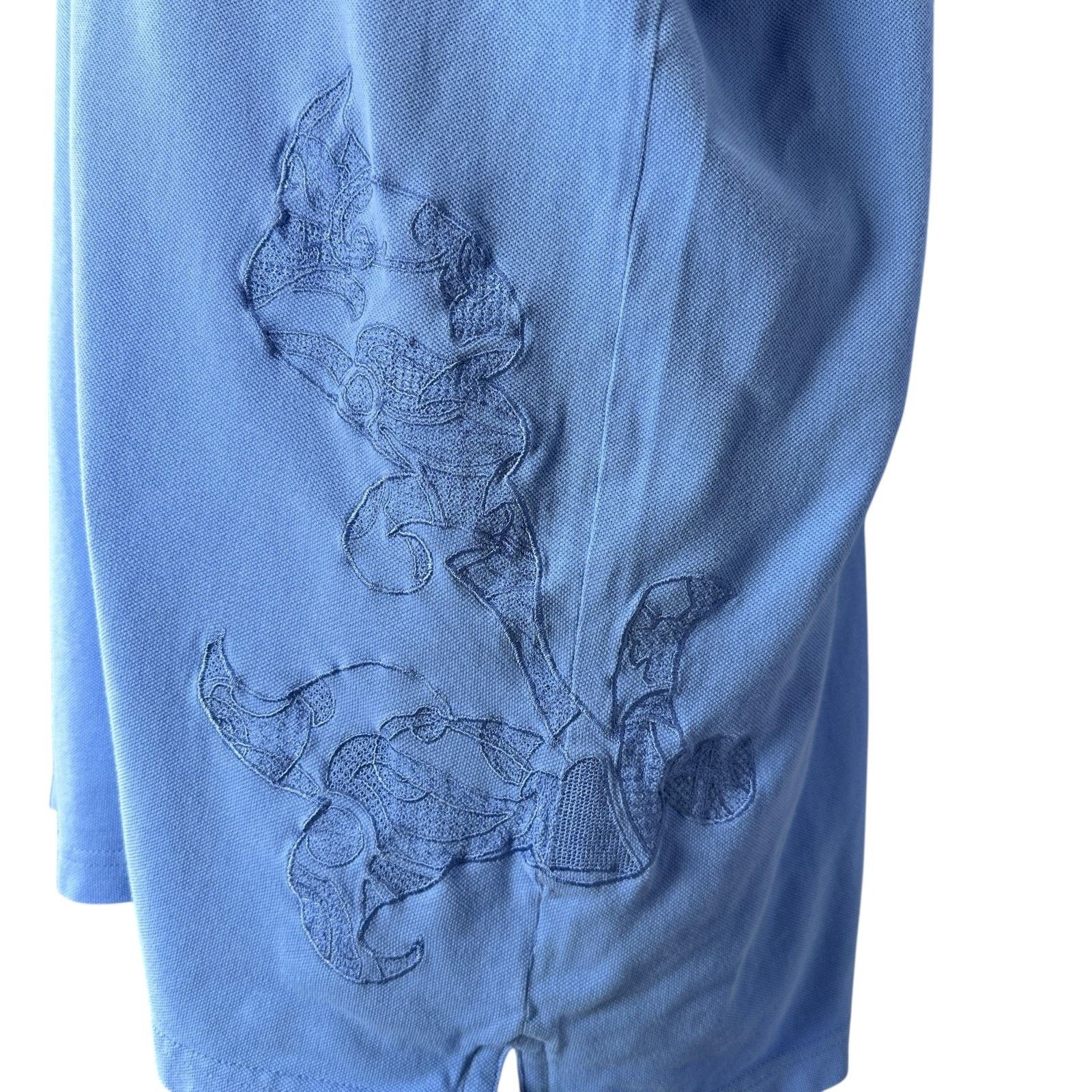 Robert Graham Robert Graham Polo Shirt Mens 2XL Blue Floral Cotton Golf Size US XXL / EU 58 / 5 - 3 Thumbnail