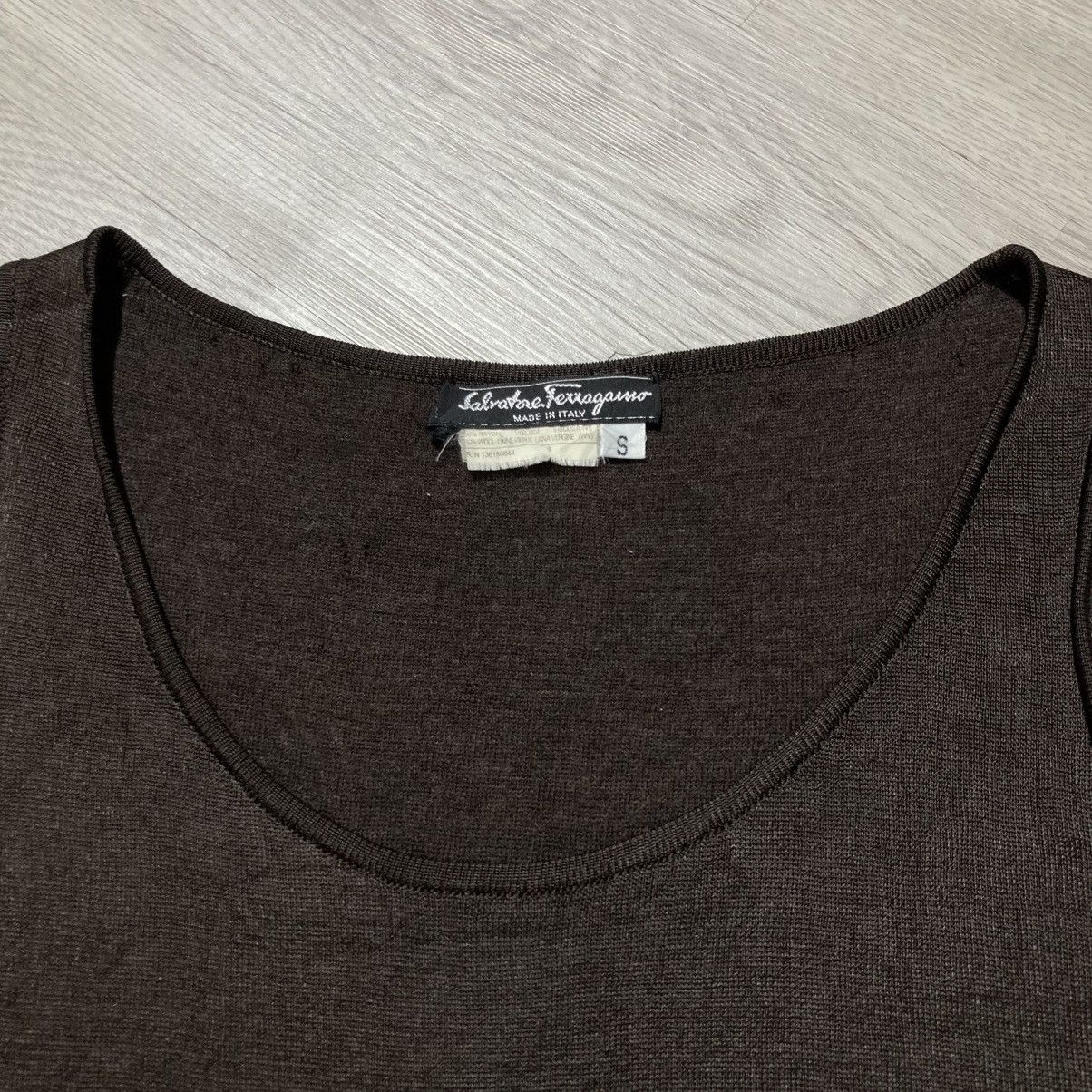 Salvatore Ferragamo 🇮🇹 Salvatore Ferragamo Tank Top Brown Made In Italy Luxury Size US XS / EU 42 / 0 - 11 Thumbnail