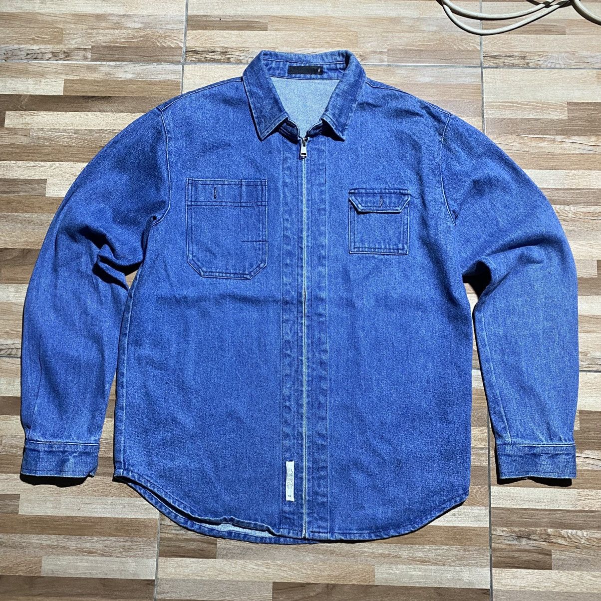 Japanese Brand Vintage Strom Raw Denim Zip Jacket Size US M / EU 48-50 / 2 - 1 Thumbnail