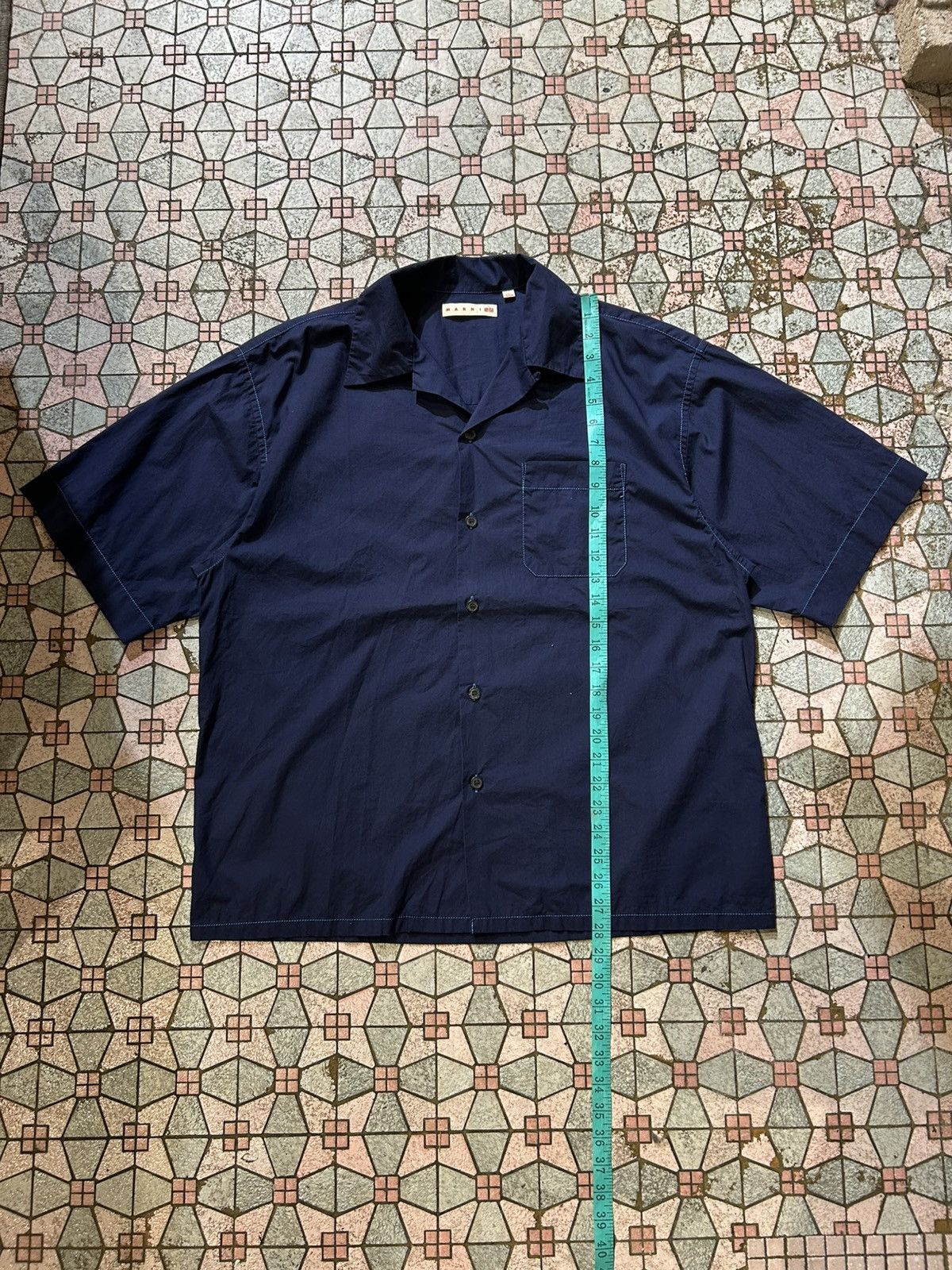 Marni × Uniqlo Uniqlo Marni Button Up Open Collar Shirt Size US L / EU 52-54 / 3 - 15 Thumbnail