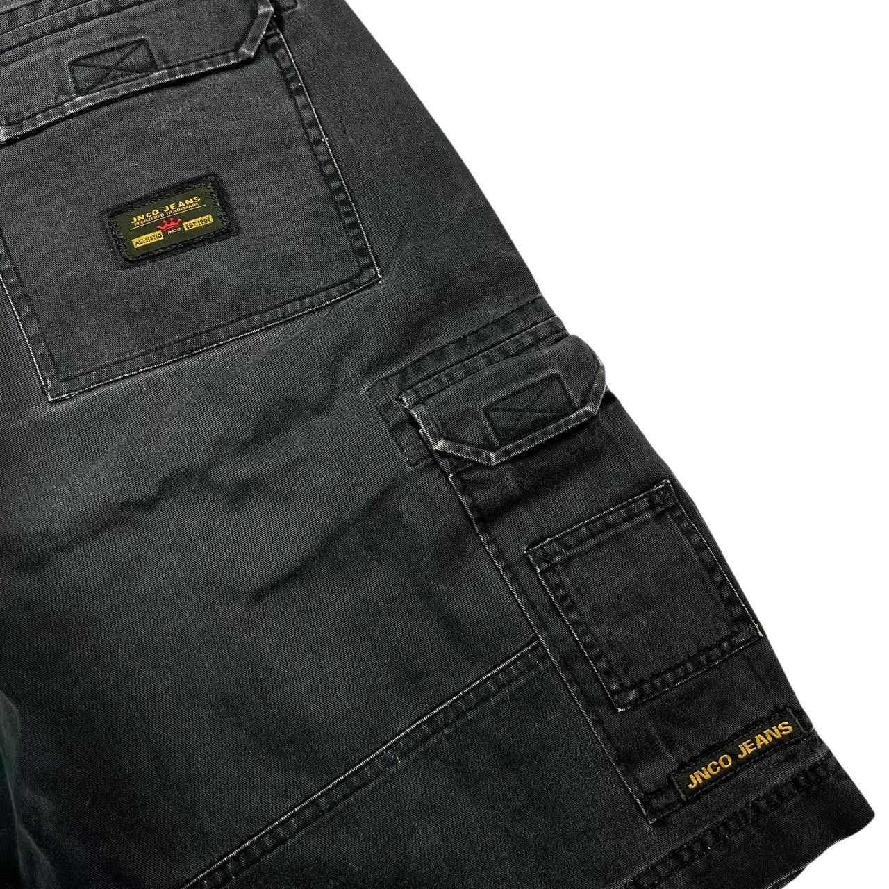 JNCO Vintage Embroidered Flame Crown Jnco Cargo Shorts - Waist 34 Size US 34 / EU 50 - 4 Thumbnail
