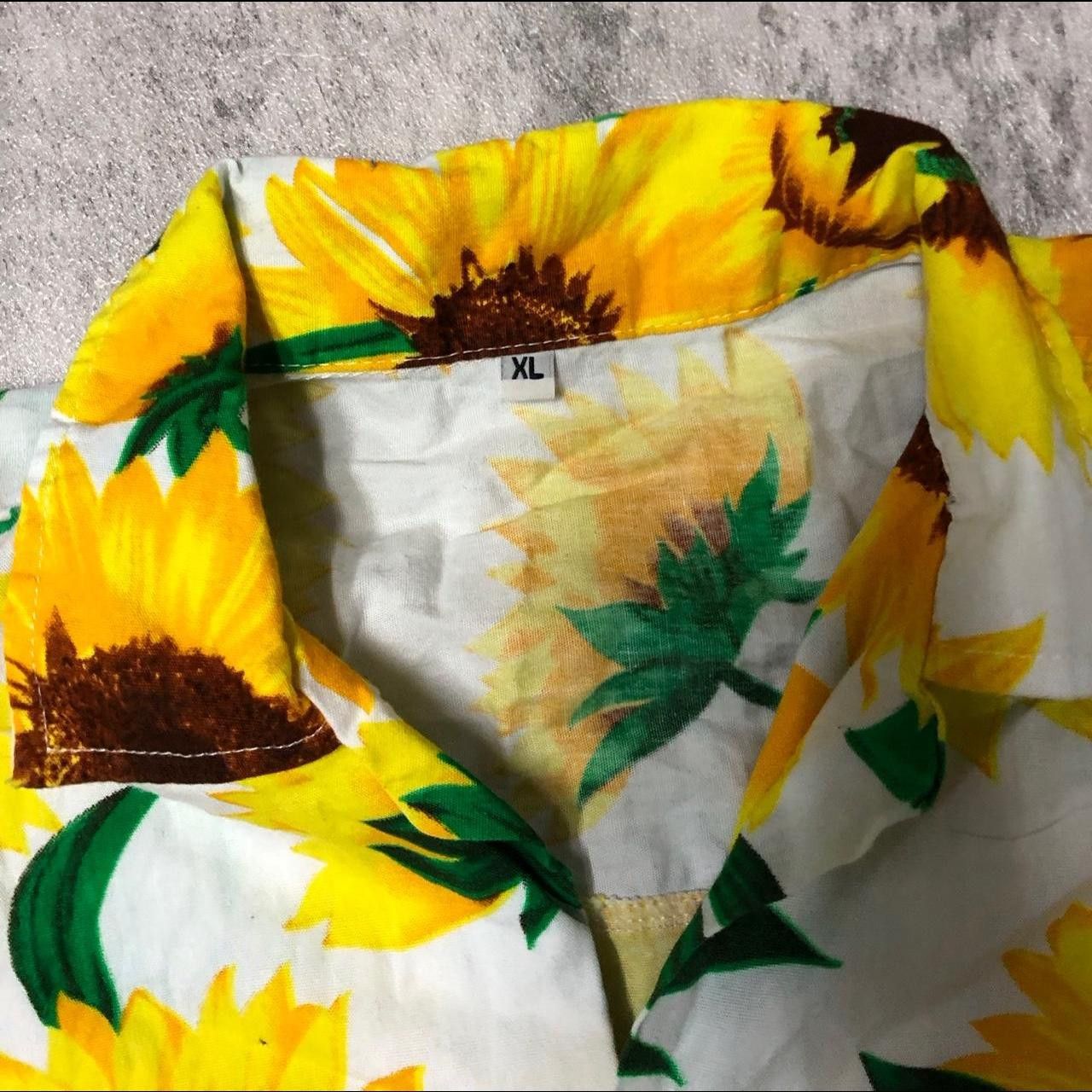 Other Yellow and green sunflower button-up shirt #summer Size US XL / EU 56 / 4 - 3 Thumbnail