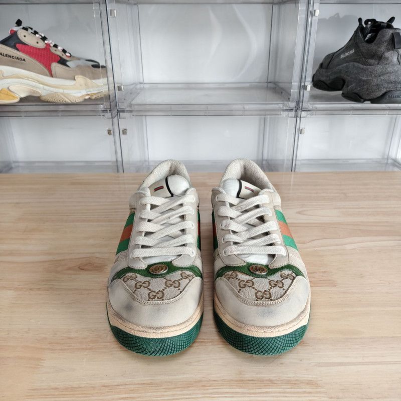 Other Gucci Screener Green Leather Low-Top Sneakers - Size US 9.5 / EU 42-43 - 2 Thumbnail