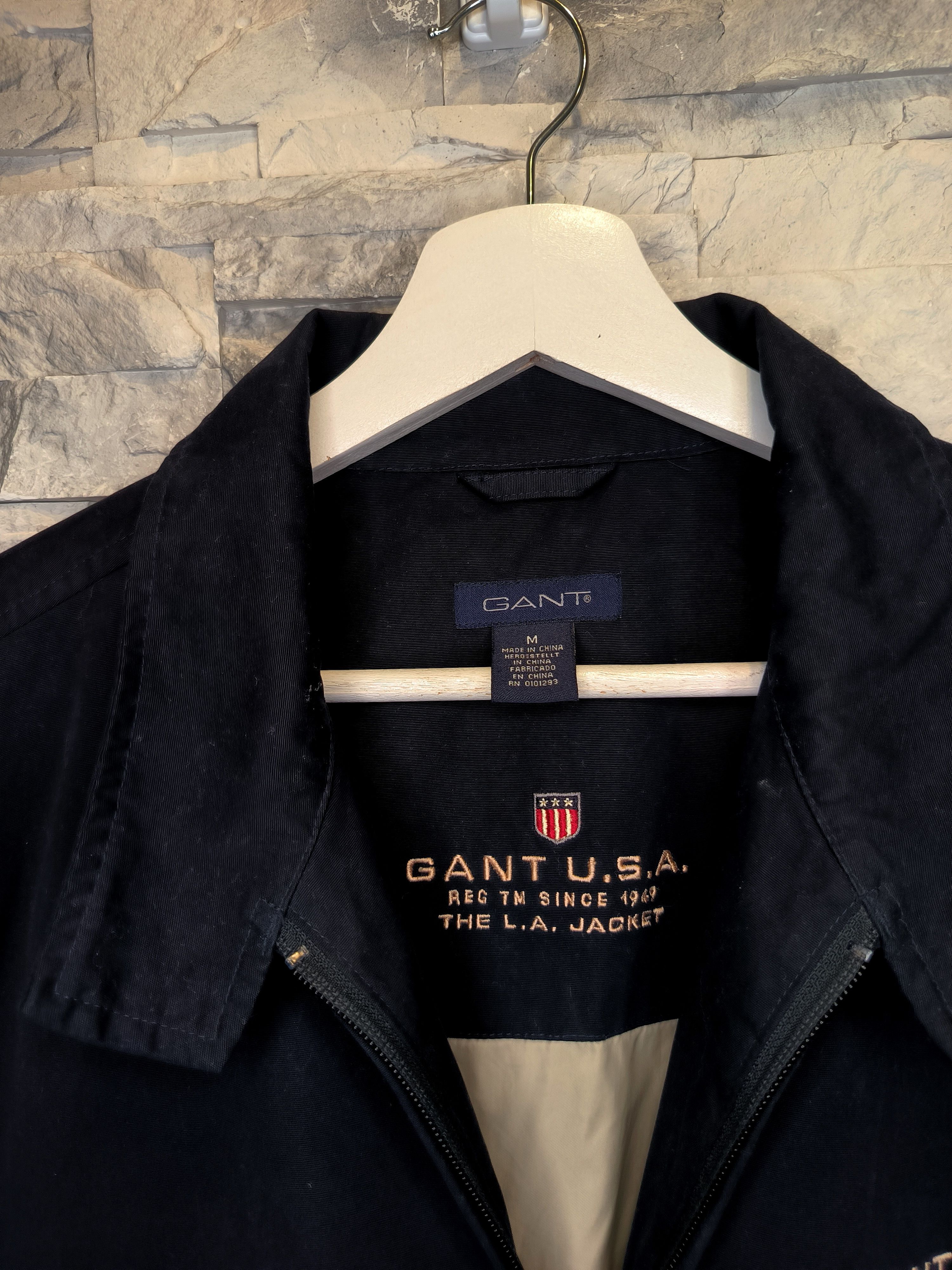 Gant Vintage Gang USA Navy Bomber Jacket Size US M / EU 48-50 / 2 - 6 Thumbnail
