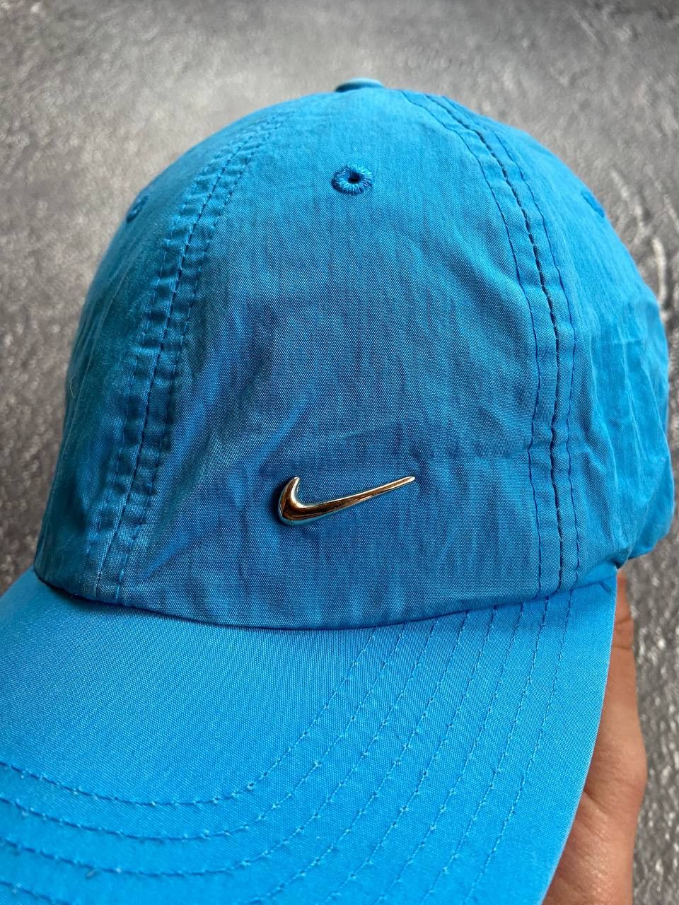 Nike Vintage Nike Y2K metal swoosh blue cap Size ONE SIZE - 2 Thumbnail