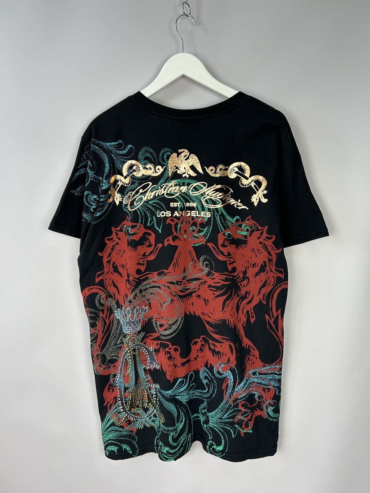 Ed Hardy Ed Hardy by Christian Audigier Lion Print T Shirt Size XL Size US XL / EU 56 / 4 - 8 Thumbnail