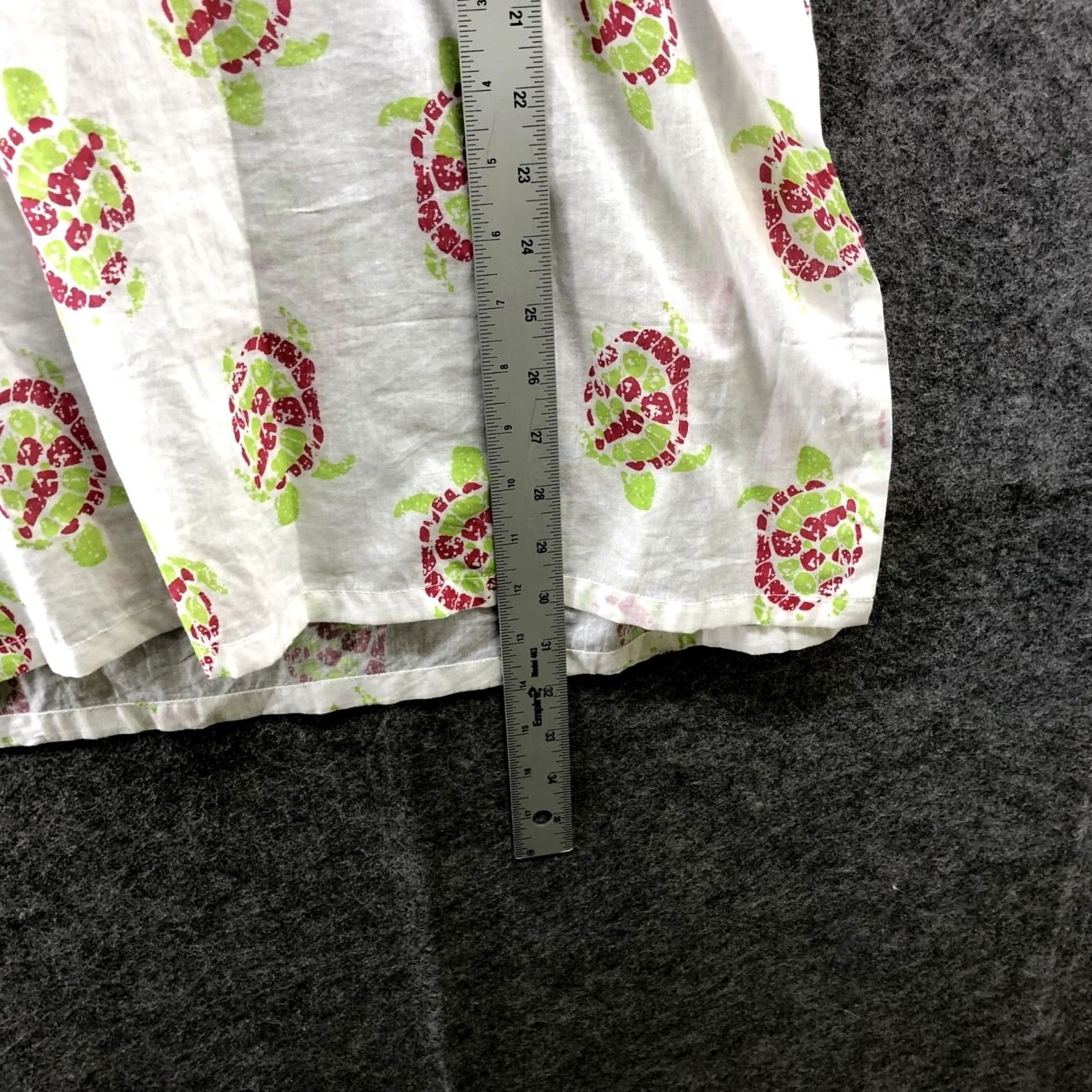 Vintage El Patio Turtle Print Beach Dress Womens M Split Neck White Cotton Long Sleeve Size M / US 6-8 / IT 42-44 - 7 Thumbnail