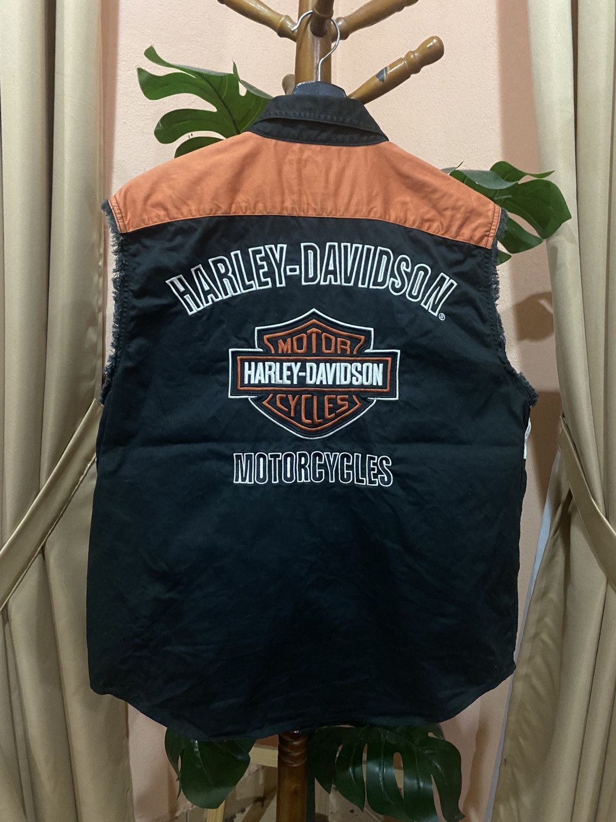 Harley Davidson Vintage 2007 Harley-Davidson Sleeveless Button-Up Vest Size US M / EU 48-50 / 2 - 13 Thumbnail