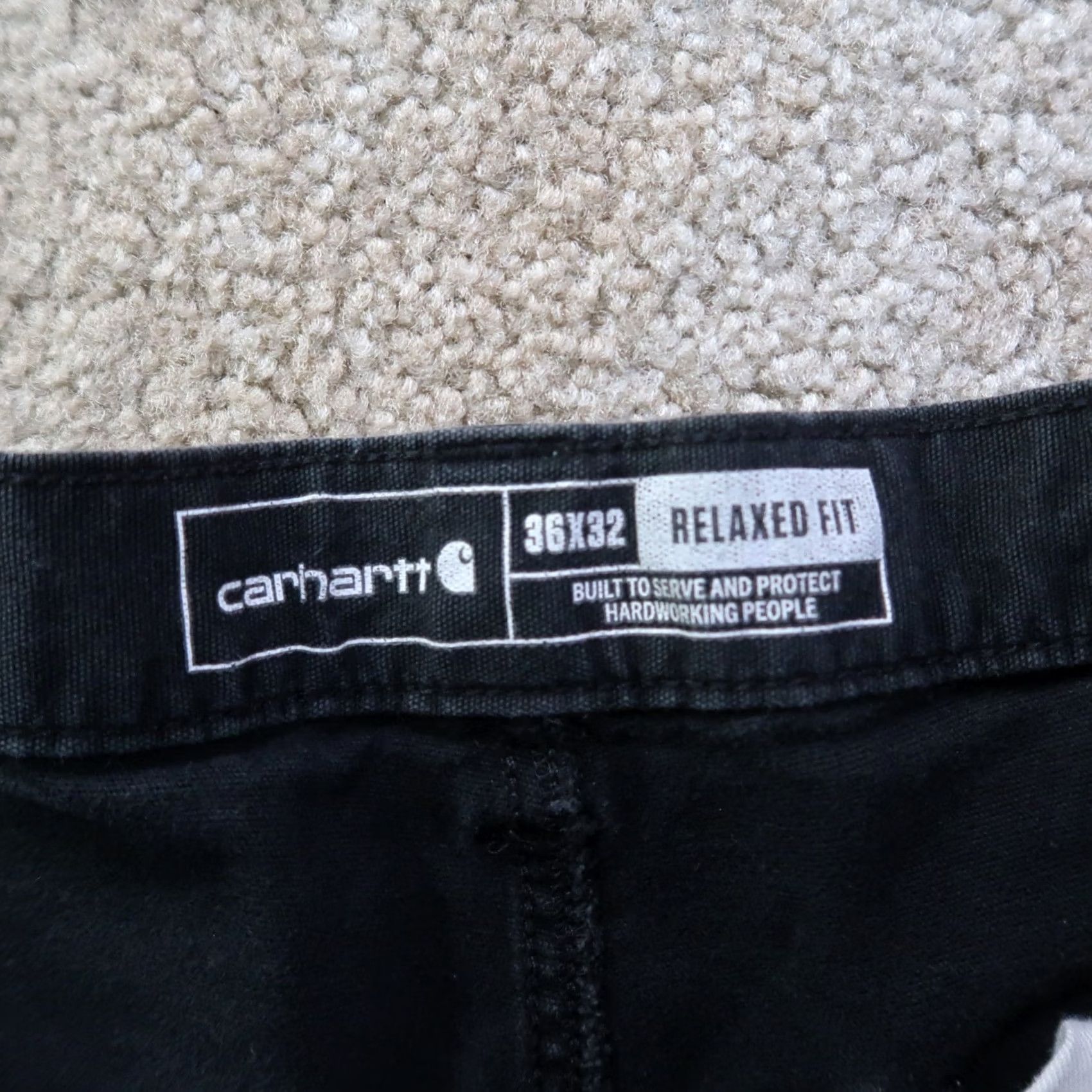 Carhartt Carhartt Relaxed Fit Carpenter Pants Mens 36x32 Beige Canvas 5-Pocket Straight Pants 90s Vintage Carry All Workwear Size US 36 / EU 52 - 5 Thumbnail