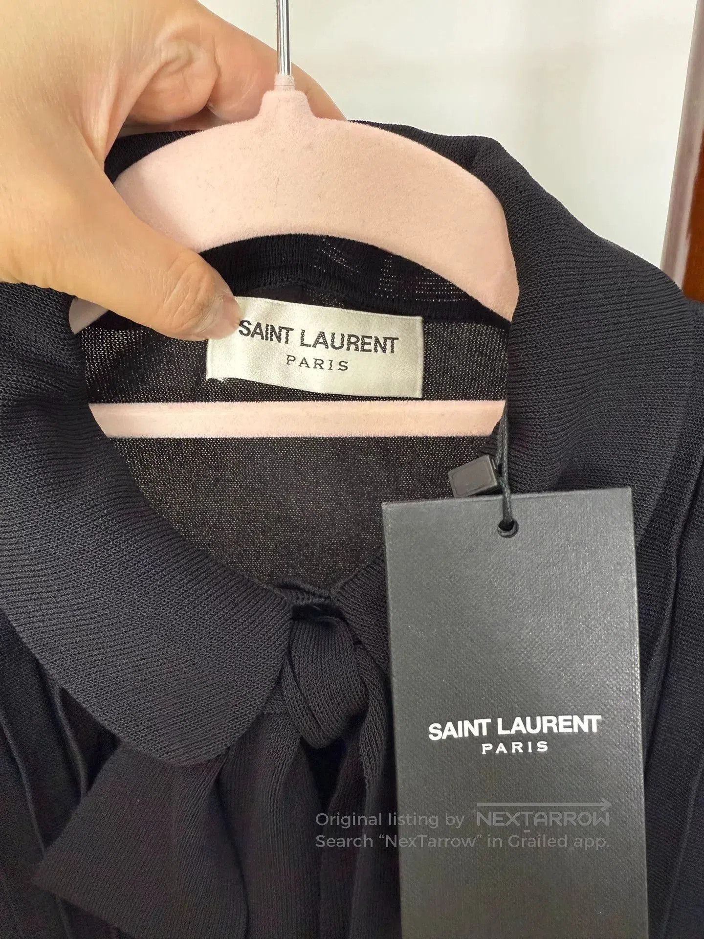 Saint Laurent Paris Saint Laurent YSL Black Bow Collar Dress. Size M / US 6-8 / IT 42-44 - 3 Thumbnail