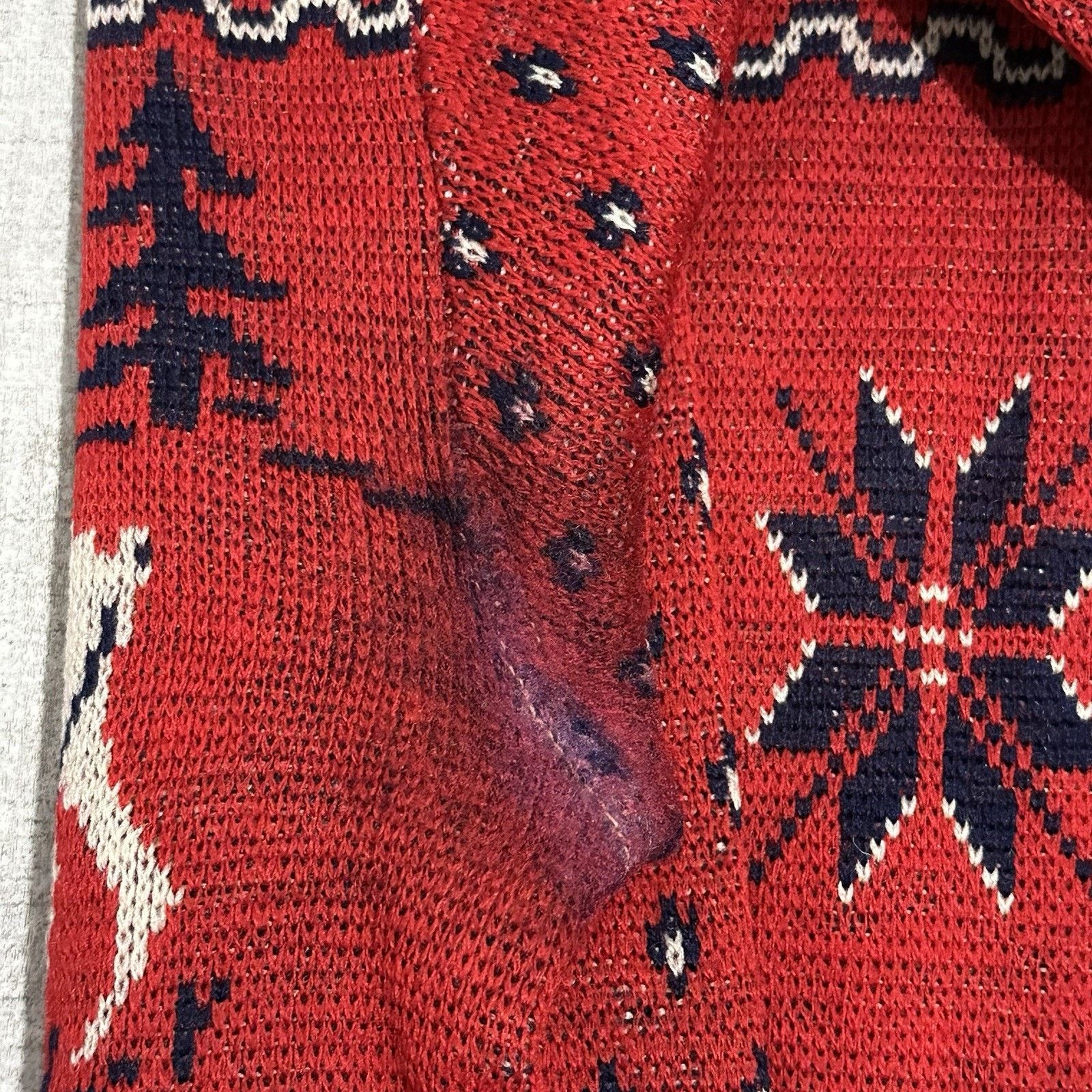 Vintage Archer Rare Vintage 1940s Wool Novelty Sweater Blue Reindeer Size S / US 4 / IT 40 - 8 Thumbnail