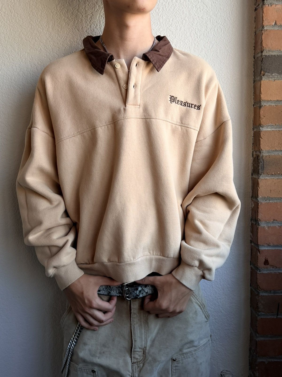 Pleasures Pleasures Quarter Button Up Crew Neck Size US XL / EU 56 / 4 - 1 Thumbnail