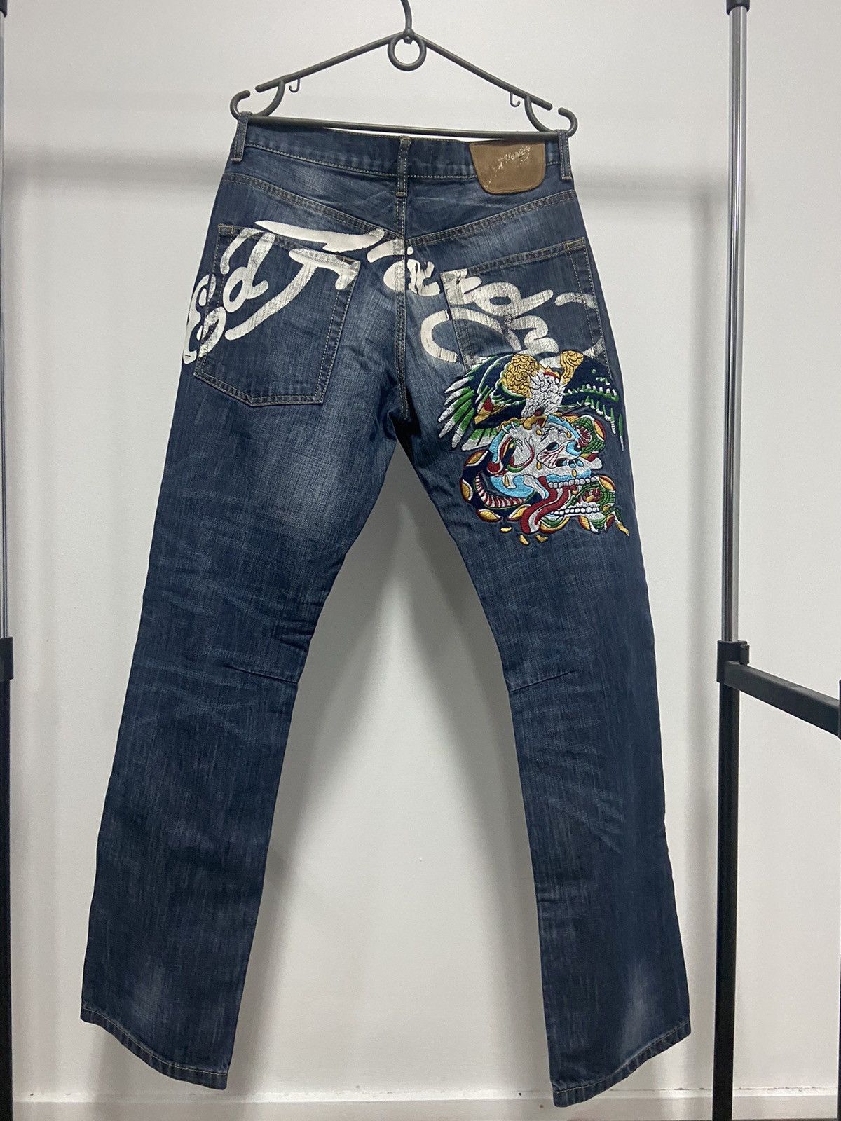 Ed Hardy Ed Hardy skull eagle jeans denim pants big logo Size US 32 / EU 48 - 1 Thumbnail