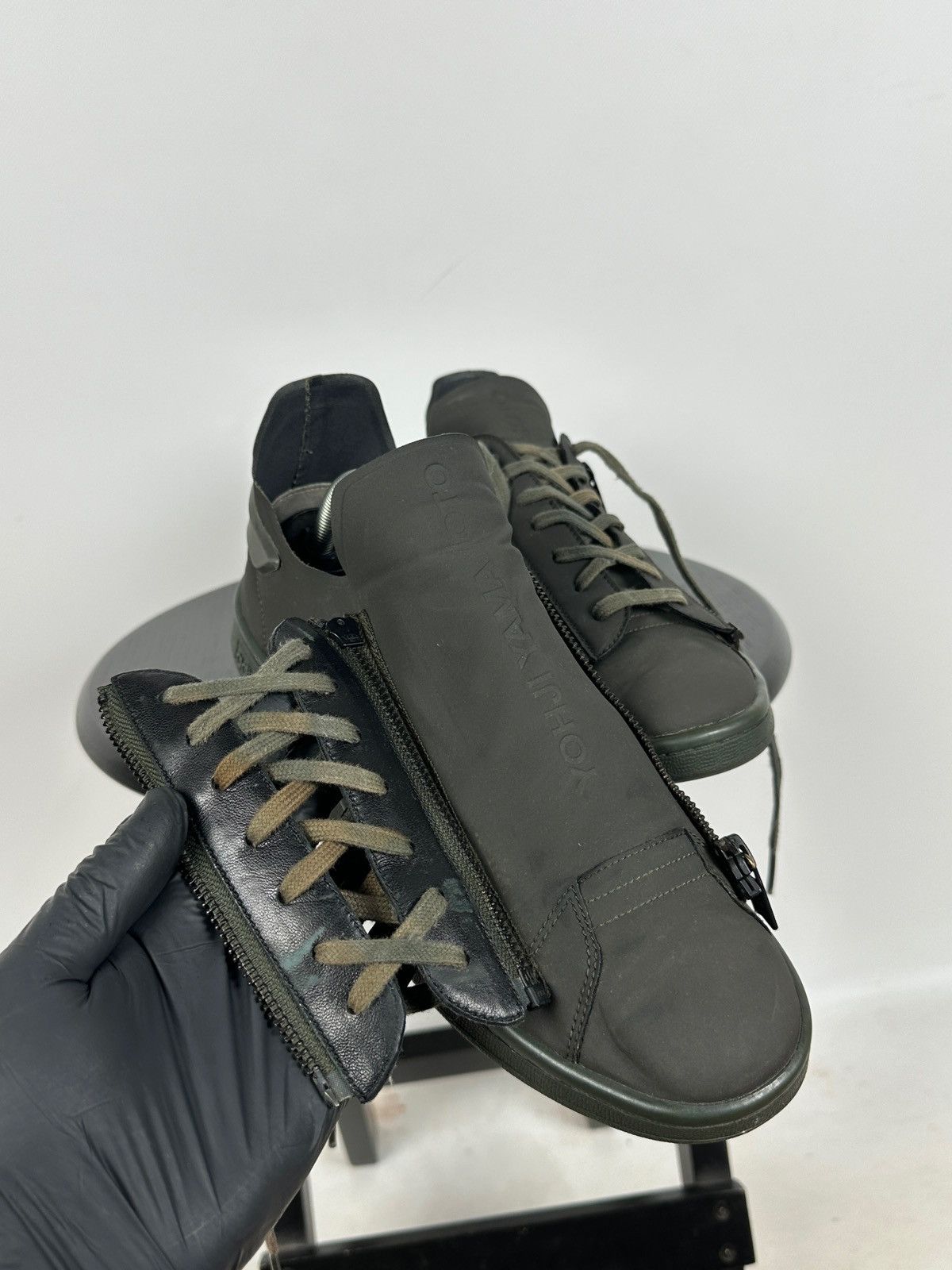 Adidas Adidas Y-3 Stan Smith Zip Khaki Low Top Sneakers Size US 8.5 / EU 41-42 - 12 Thumbnail