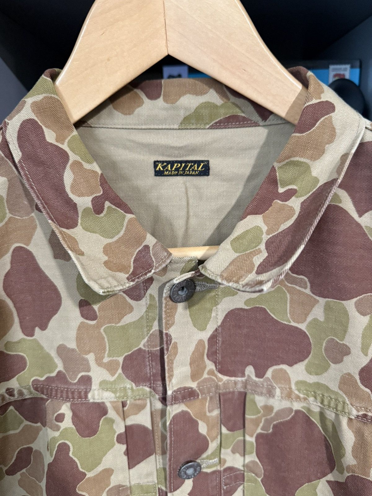 Kapital Kapital Herringbone Happy Peek-a-boo Camo 1st Jacket Size US L / EU 52-54 / 3 - 3 Thumbnail
