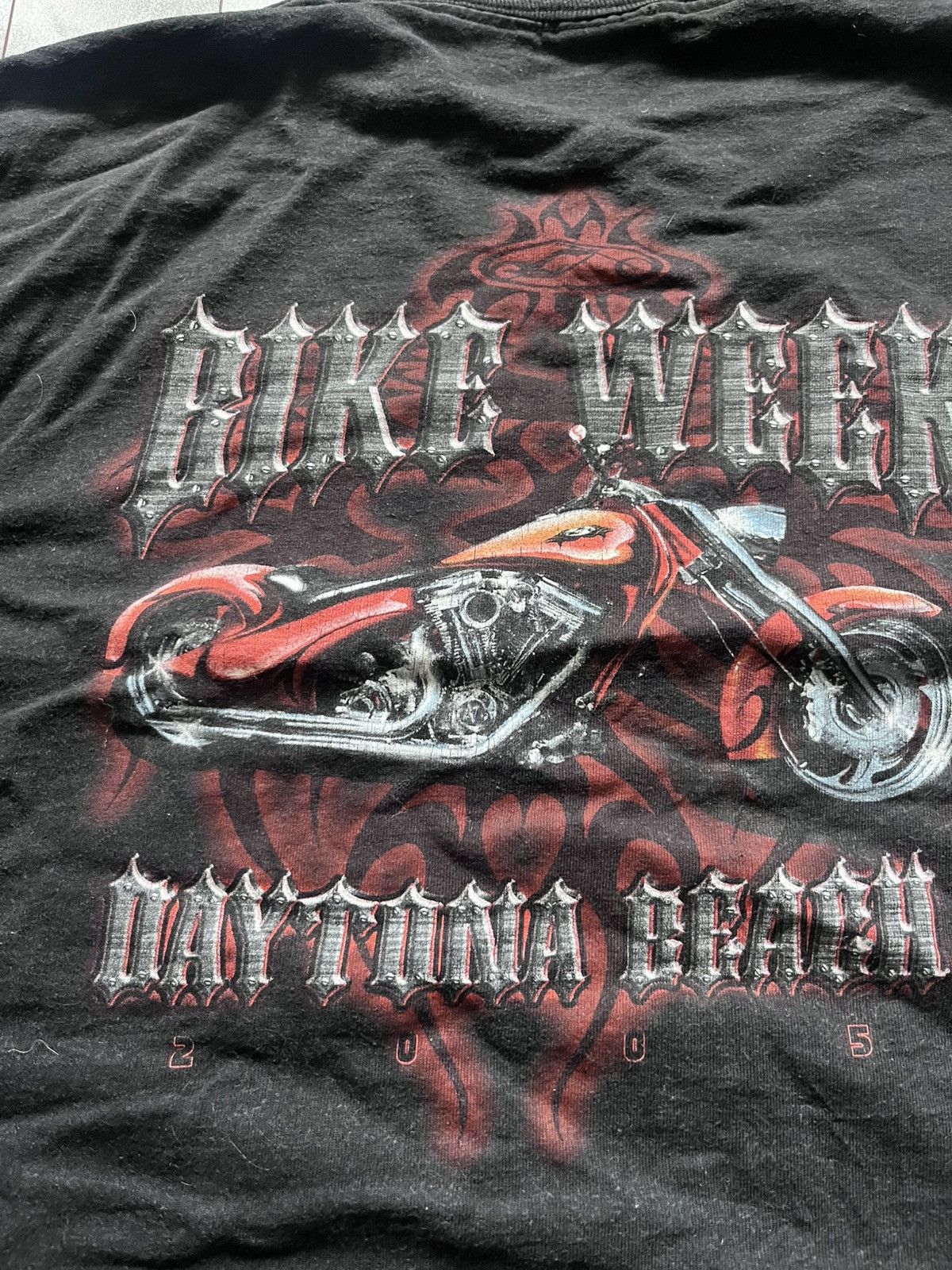 Delta Vintage Bike Week 2005 Harley Style y2k Oversized Pocket Tee Size US XXL / EU 58 / 5 - 3 Thumbnail