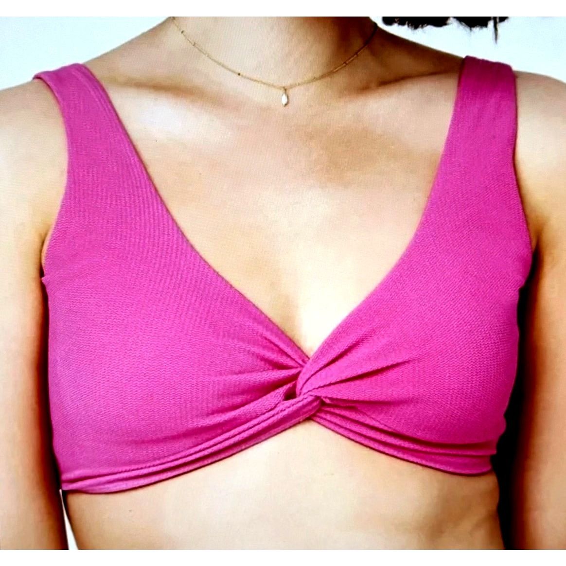 Other Knot Twist Andie Swim The Portofino Bikini Top Neon Pink XS Size XS / US 0-2 / IT 36-38 - 3 Thumbnail