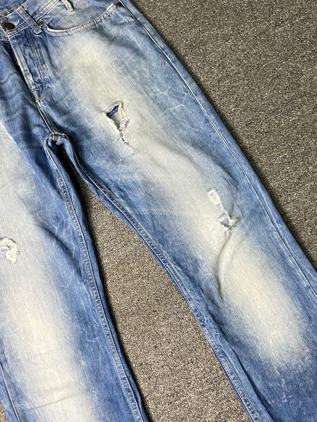 Designer × Vintage × Zara ZARA JEANS 1975 Distressed Ripped Denim (131) Size US 32 / EU 48 - 12 Thumbnail