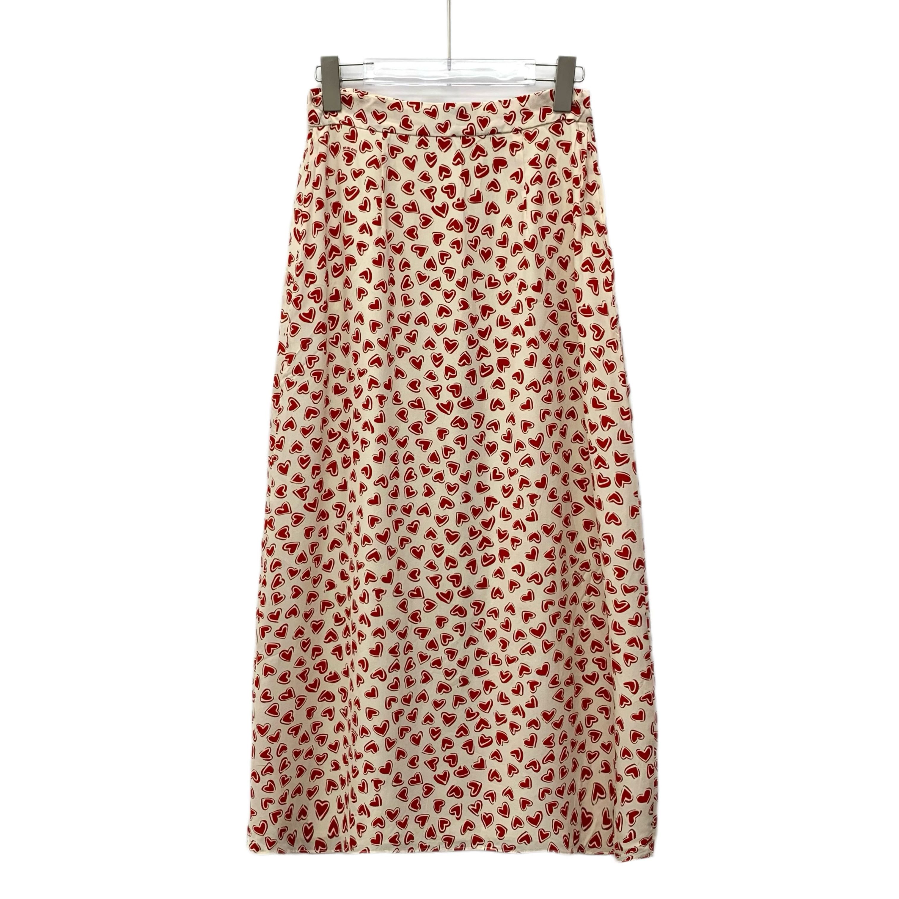 Miu Miu Miu Miu Skirt Multicolor Heart Print Button-Up Casual Skirt Size 30" / US 8 / IT 44 - 5 Thumbnail