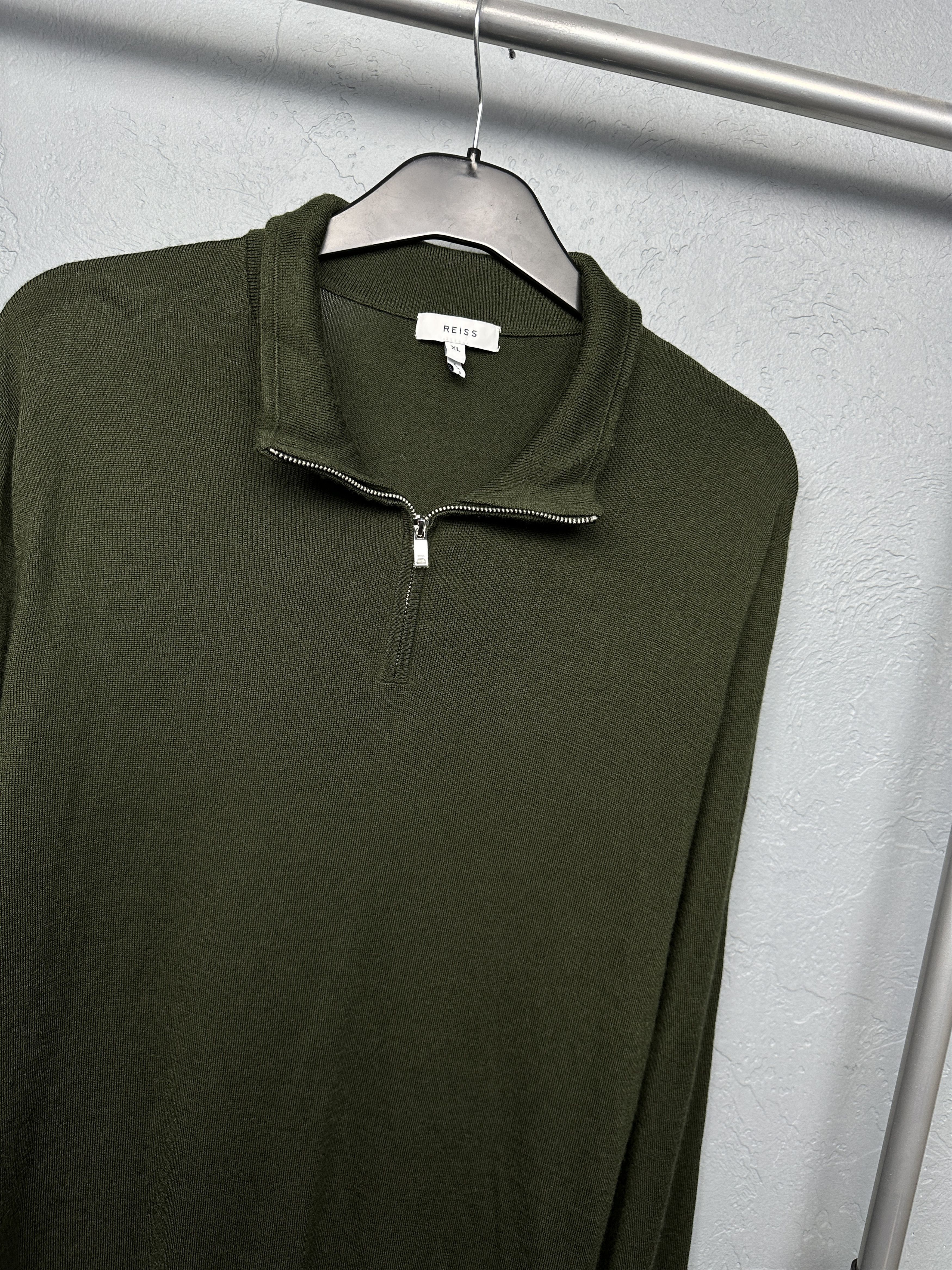 Reiss Reiss Mens Wool Quarter 1\4 Zip Sweater Size US XL / EU 56 / 4 - 2 Thumbnail