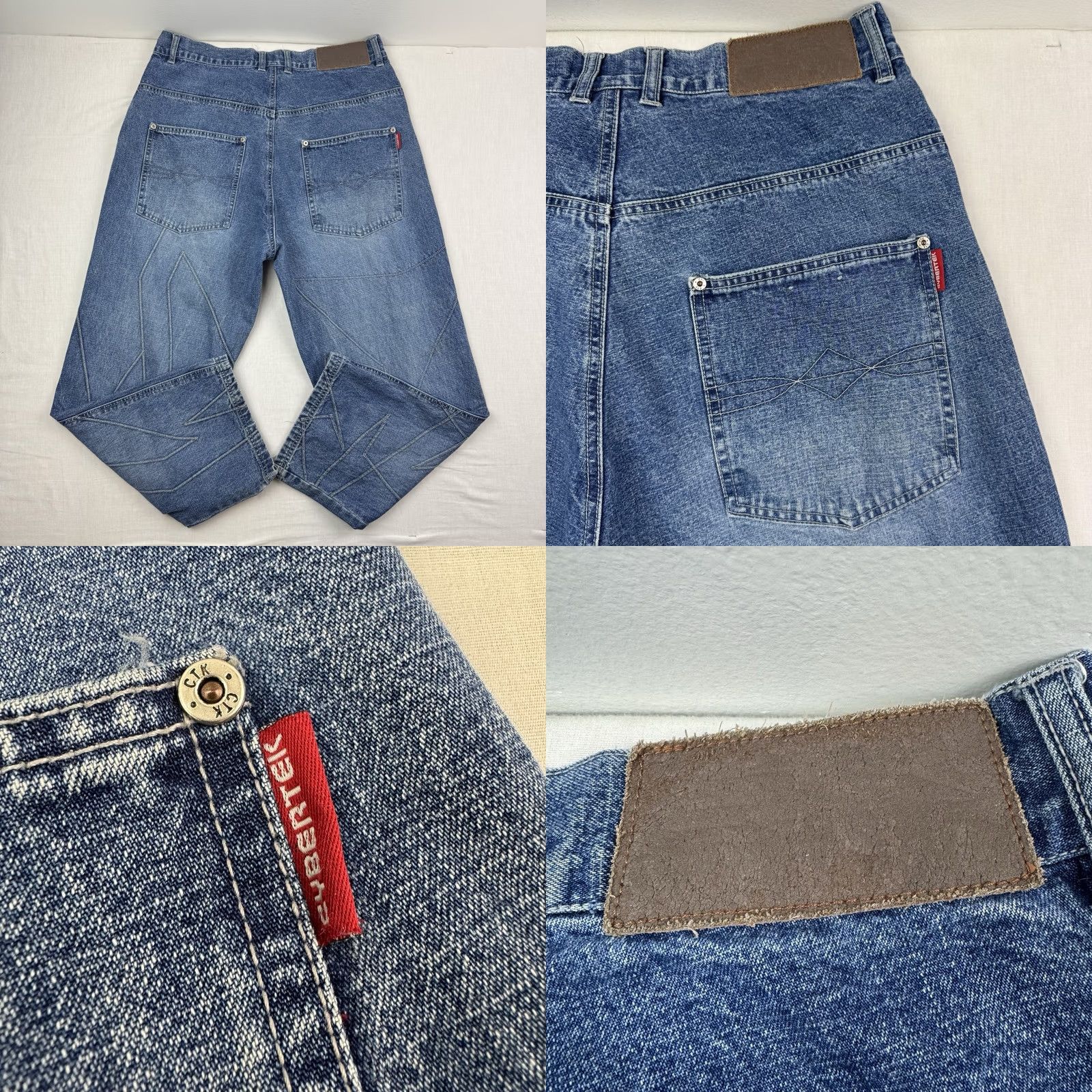Vintage VINTAGE Cybertek Jeans Adult 36x30 Baggy Relaxed Skater Hipster Punk Y2K Rave Jeans Size US 36 / EU 52 - 9 Thumbnail