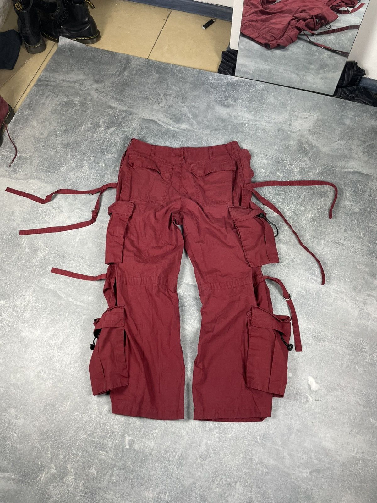 Vintage ❤️🔥 Baggy bondage Y2K cotton pants ❤️🔥 Size US 33 - 2 Thumbnail