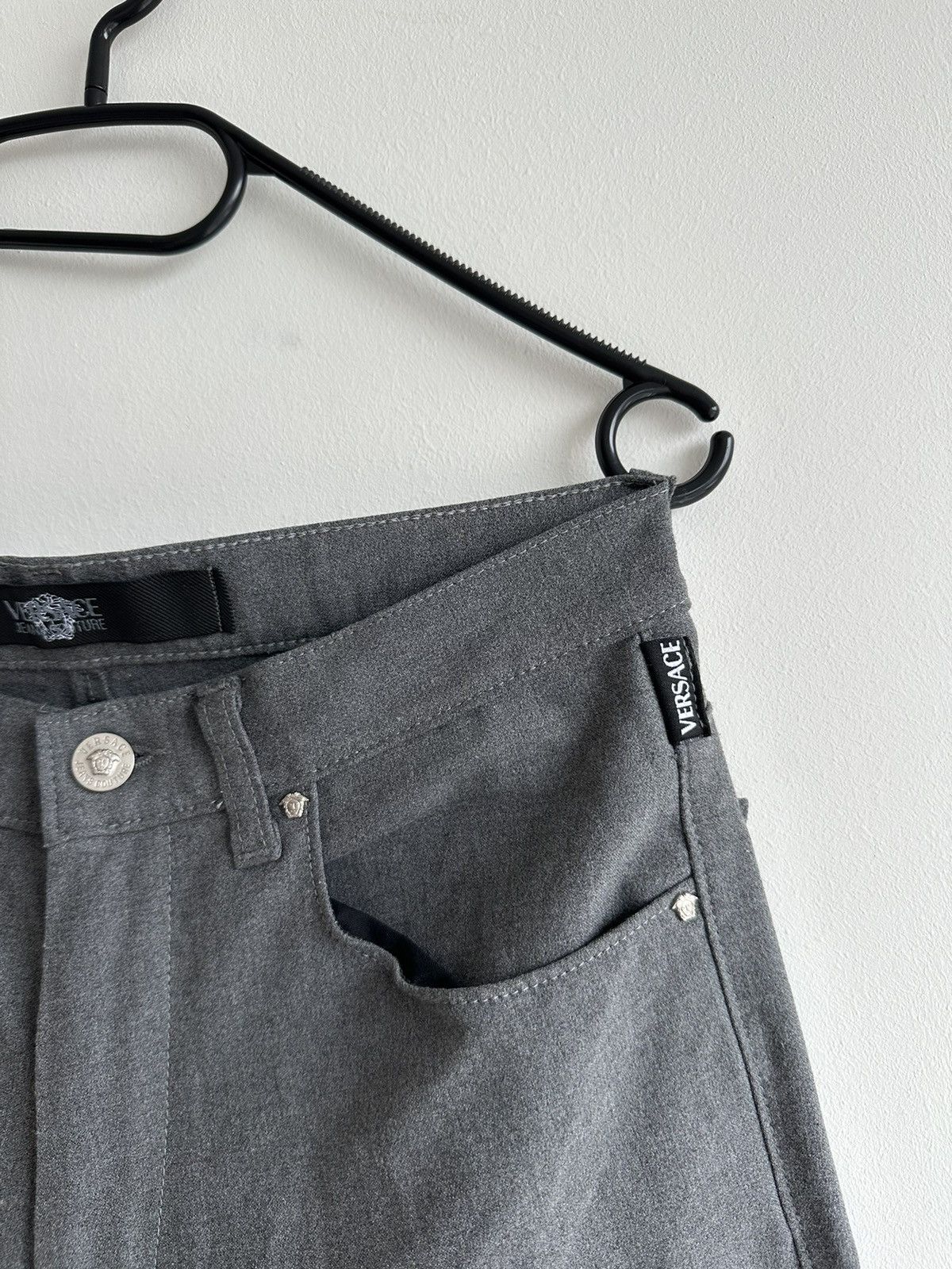 Versace Jeans Couture Vtg Versace Jeans Couture Stretch Pants Gray Size 31 W28xL28 Size US 31 - 7 Thumbnail