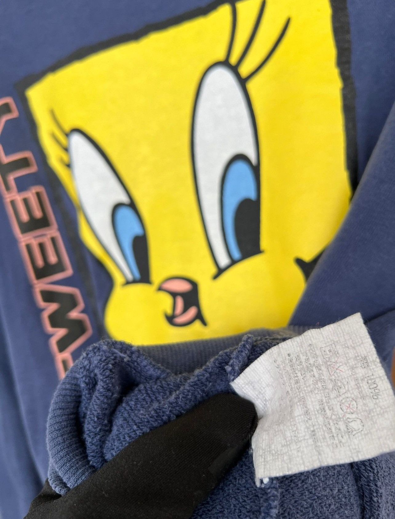 Cartoon Network × Disney × Vintage Vintage 90s Warner Bros Tweety Baggy Boxy Hoodie Size M / US 6-8 / IT 42-44 - 5 Thumbnail