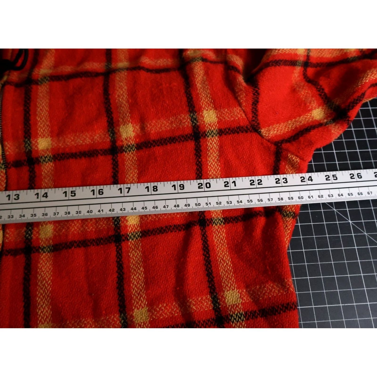 Vintage VINTAGE Wool Zip Liner Jacket M Red Yellow Plaid Hooded Clix Bomber Jacket Men Medium Size US M / EU 48-50 / 2 - 5 Thumbnail