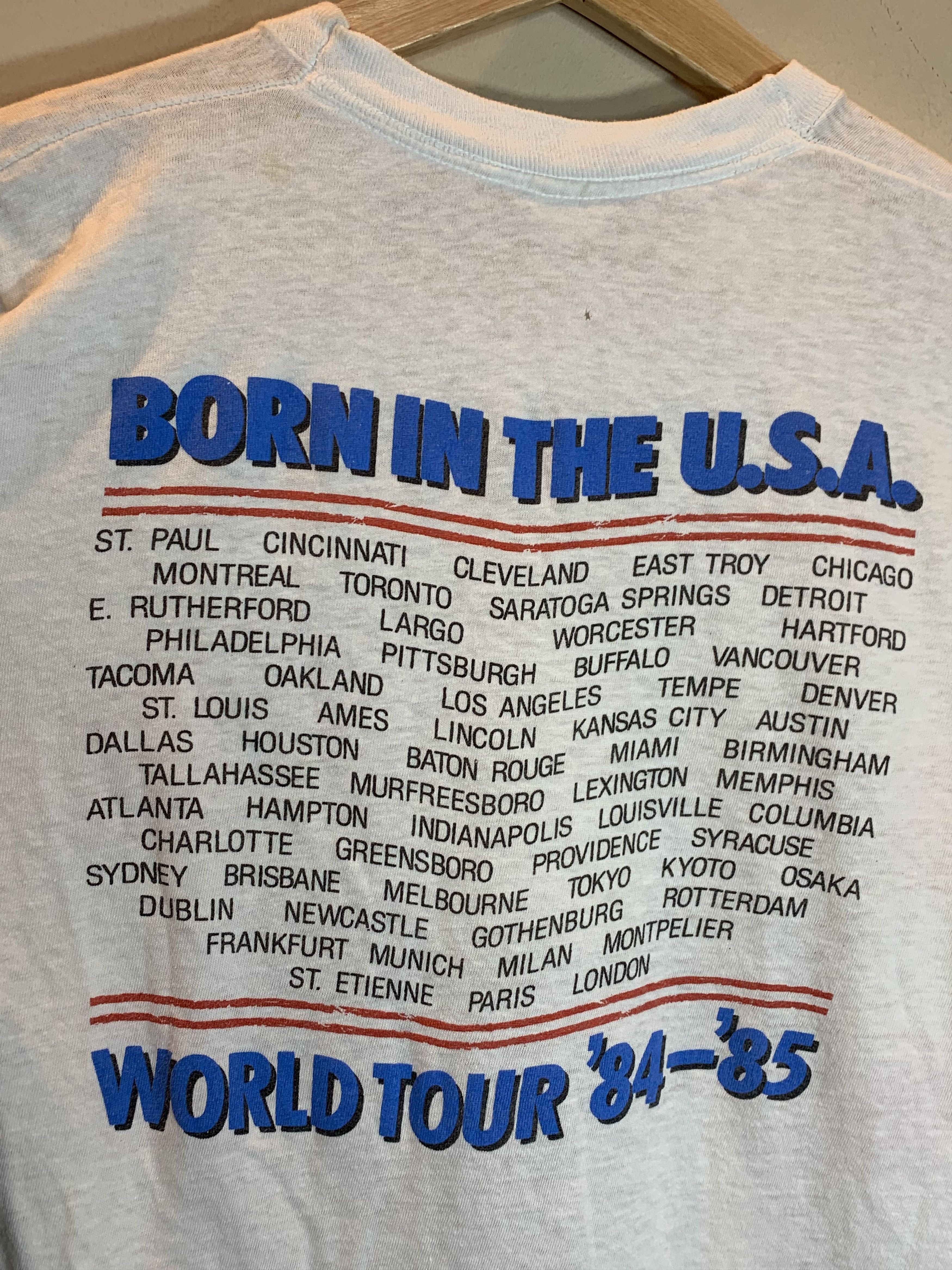 Band Tees *RARE* Vintage 1984 Bruce Springsteen E St World Tour Shirt Size US S / EU 44-46 / 1 - 4 Thumbnail
