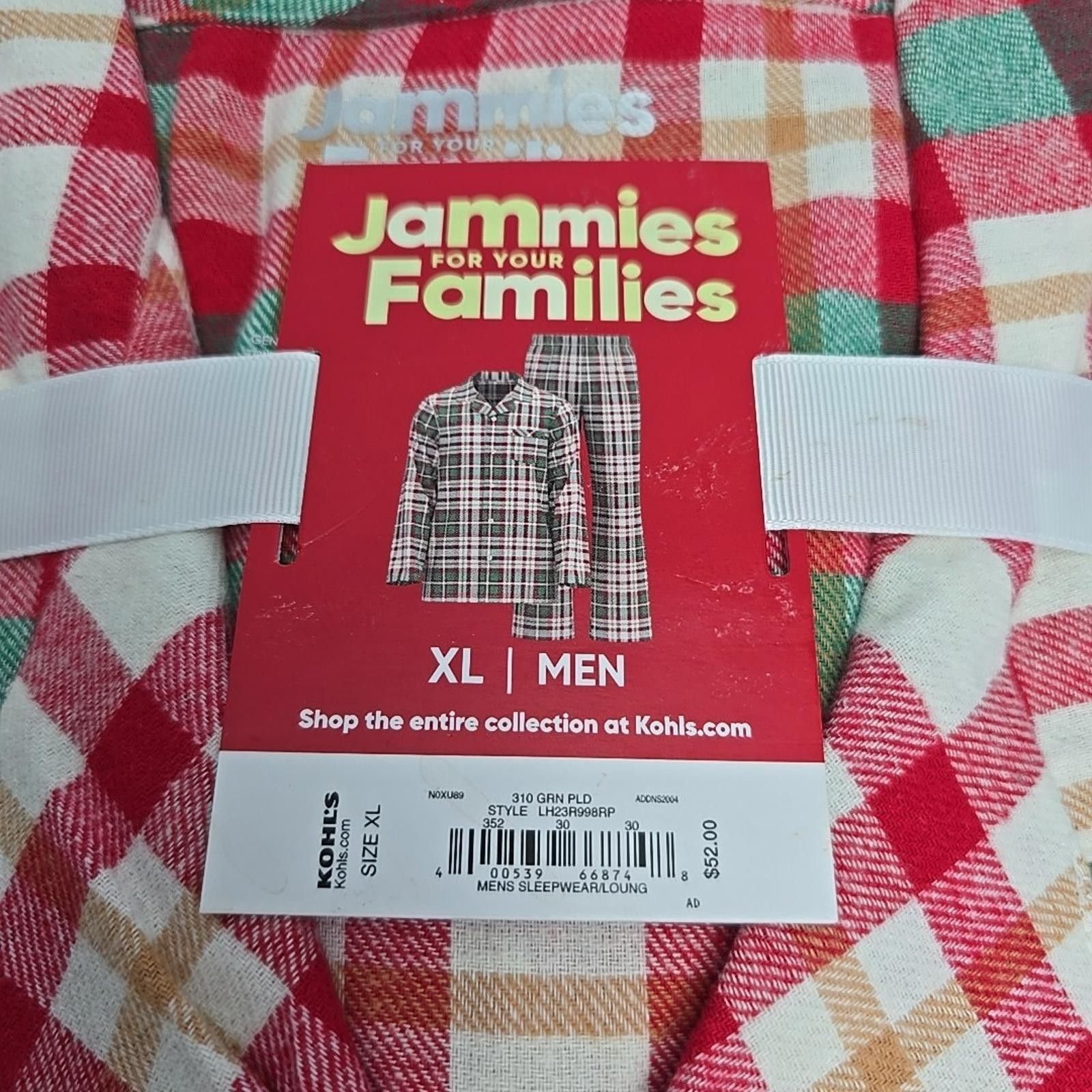 Other Mens Jammies Families Red Plaid Flannel Pajama Set Size XL Size ONE SIZE - 2 Thumbnail