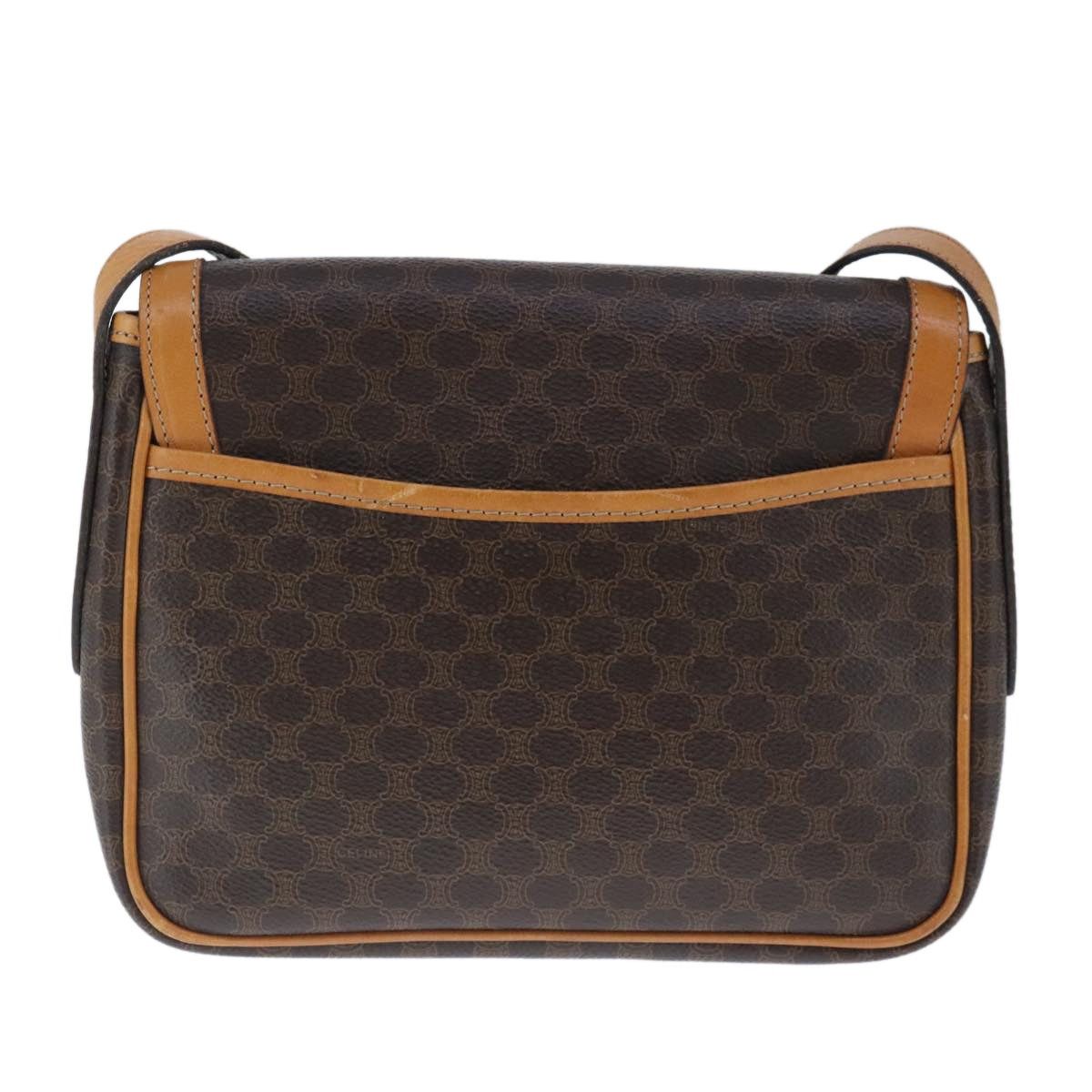 Celine CELINE Macadam Canvas Shoulder Bag Pvc Leather Brown Gold Size ONE SIZE - 3 Thumbnail